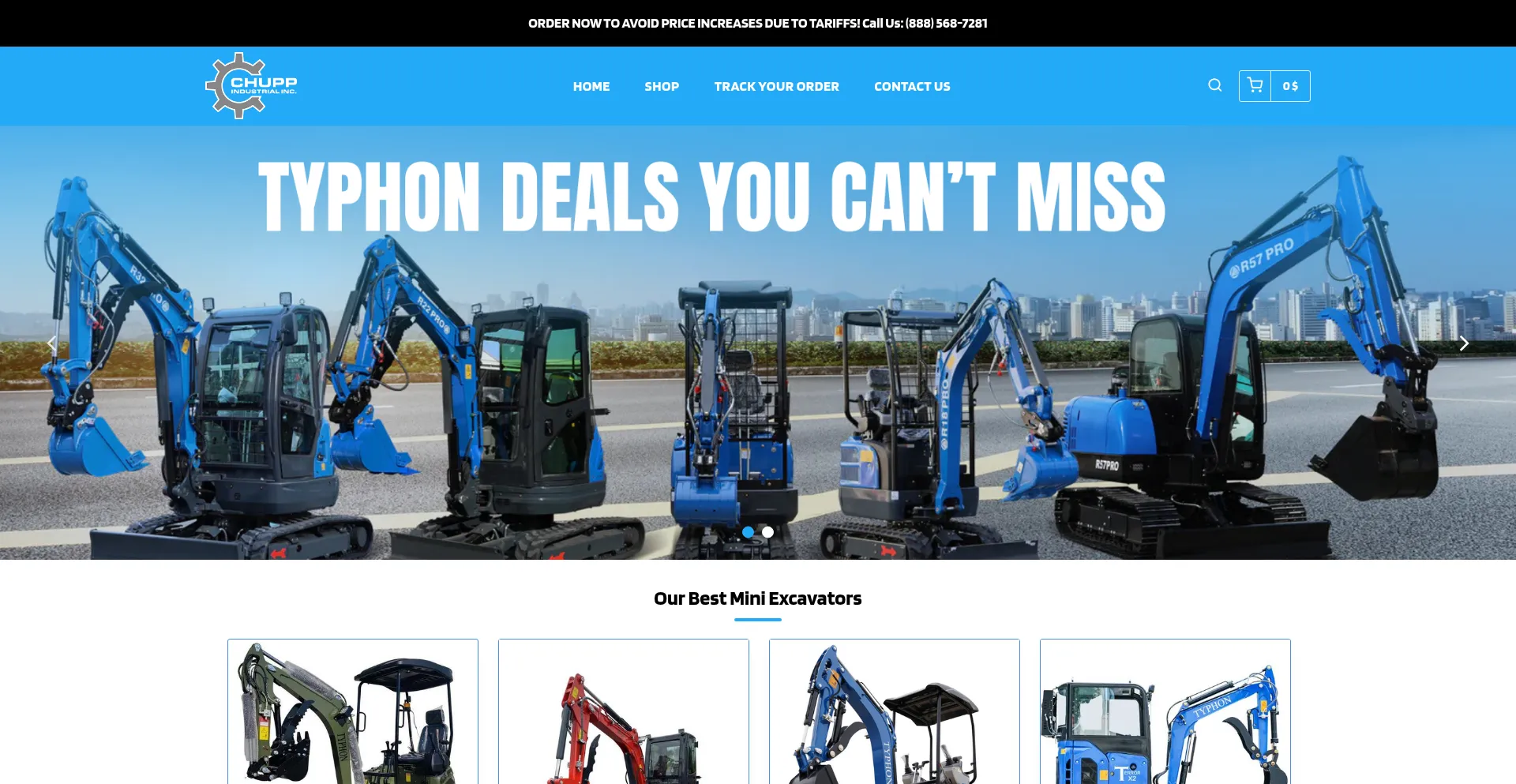 Website screenshot of Thechuppindustrial.com