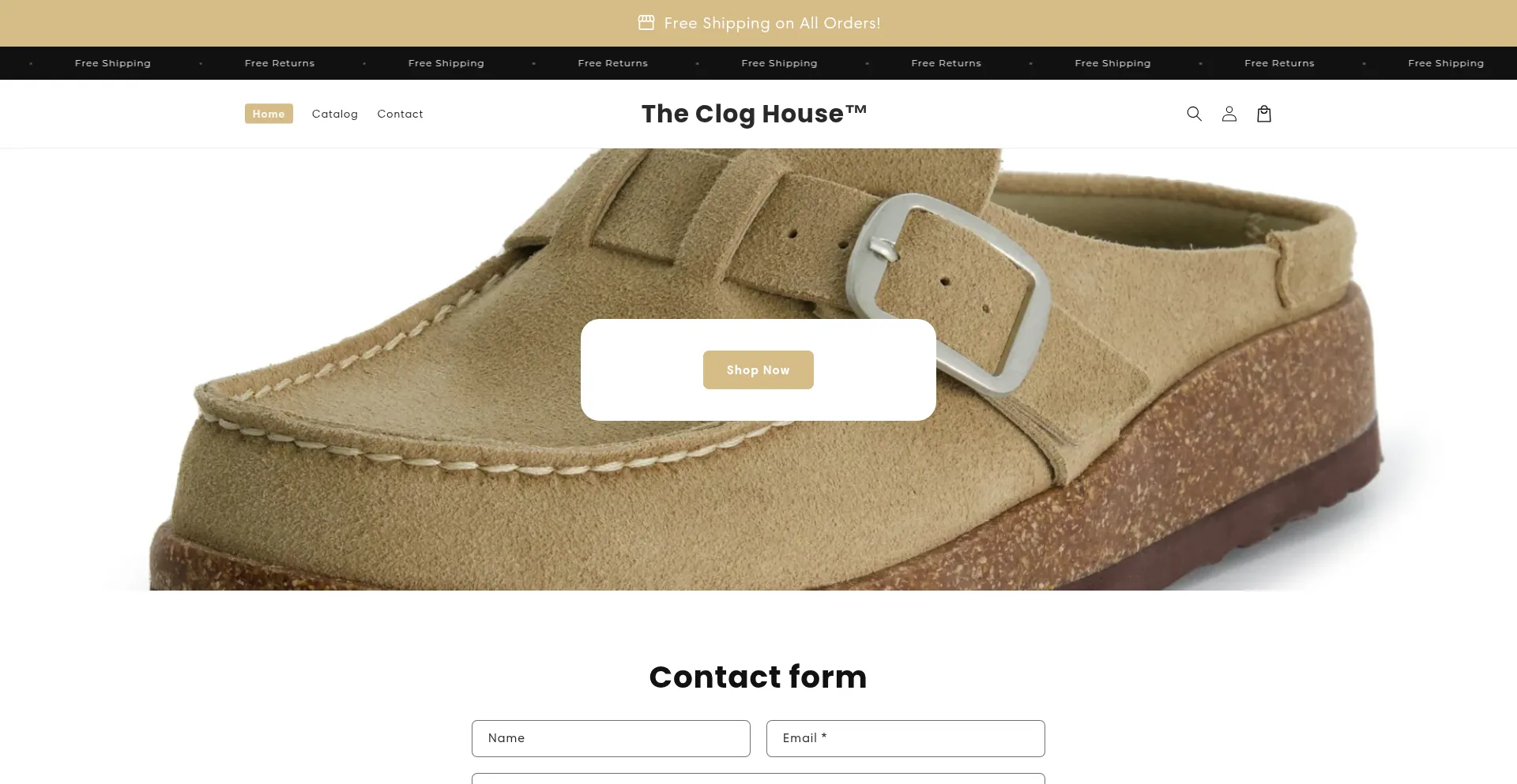 Website screenshot of Thecloghouse.com