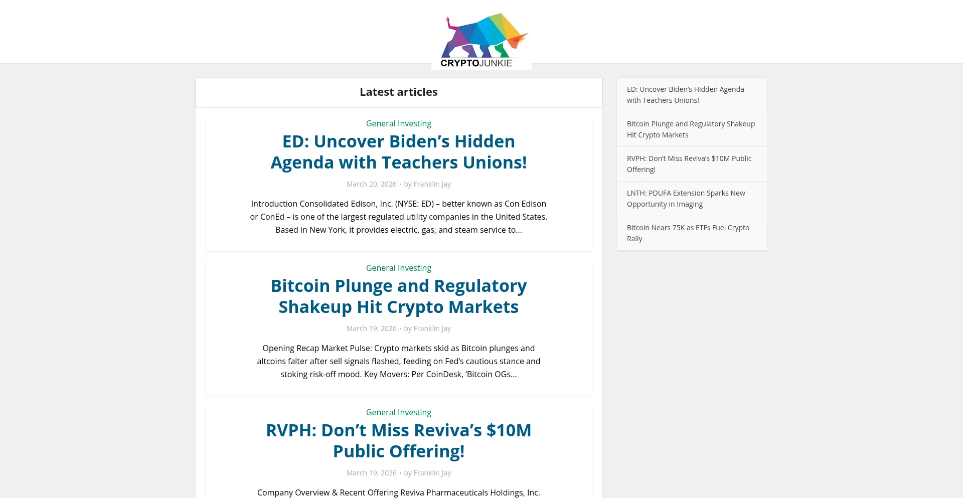 Thecryptojunkie.io
