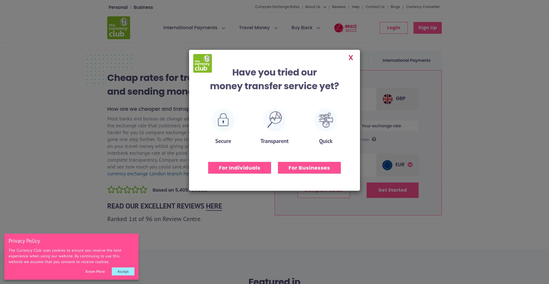 Thecurrencyclub.co.uk Screenshot