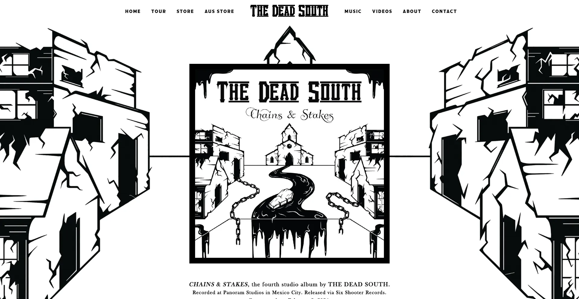 Website screenshot of Thedeadsouth.com