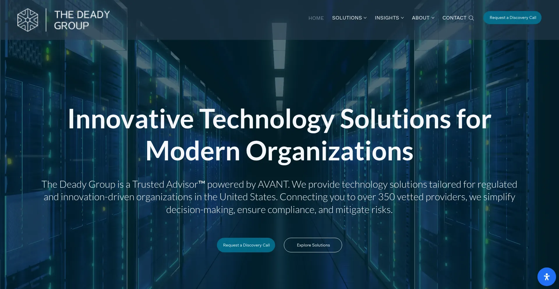 Website screenshot of Thedeadygroup.com