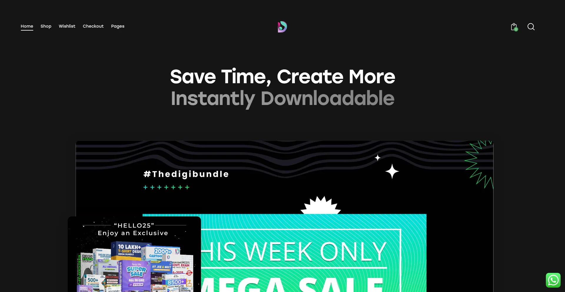 Website screenshot of Thedigibundle.com