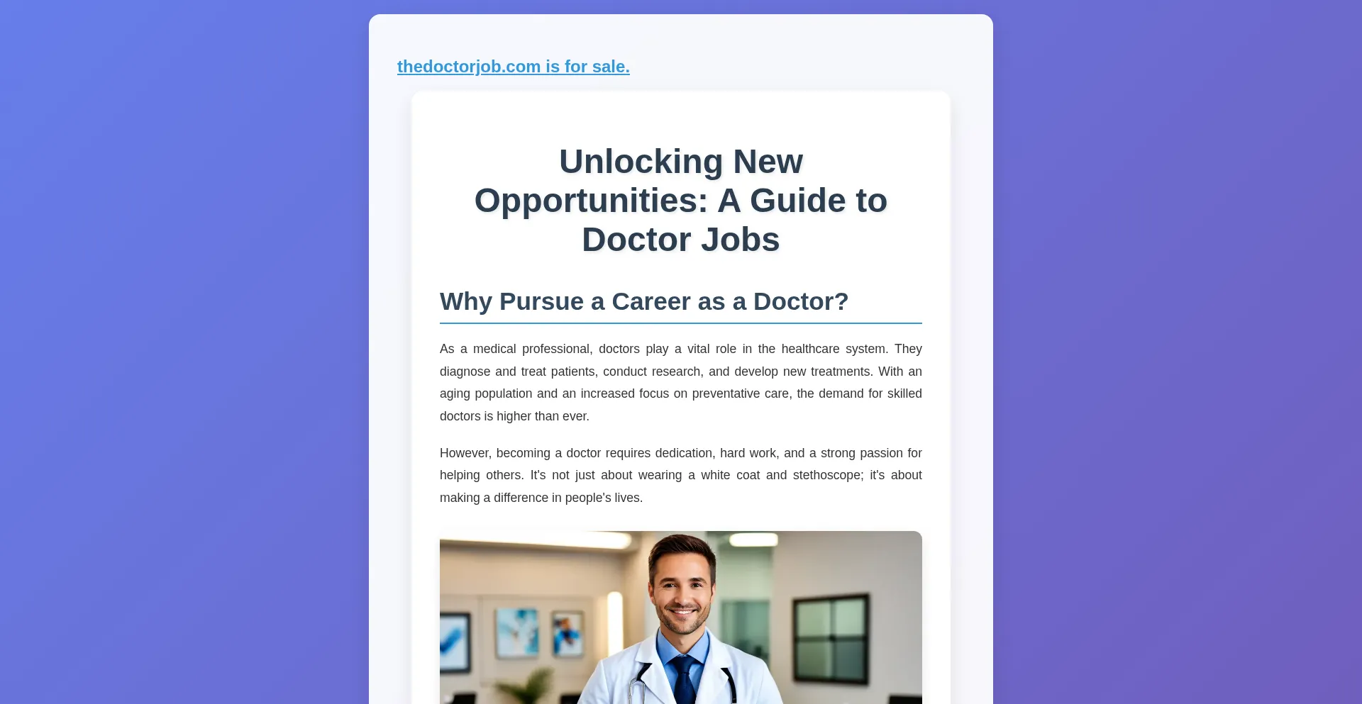 Thedoctorjob.com