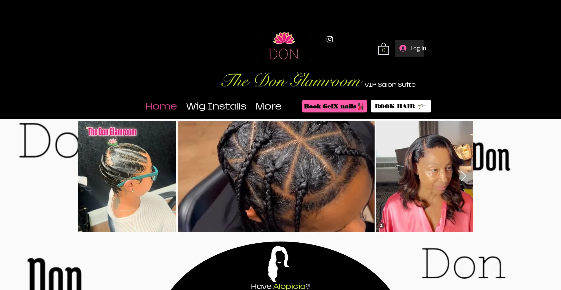 Website screenshot of Thedonglamroom.com