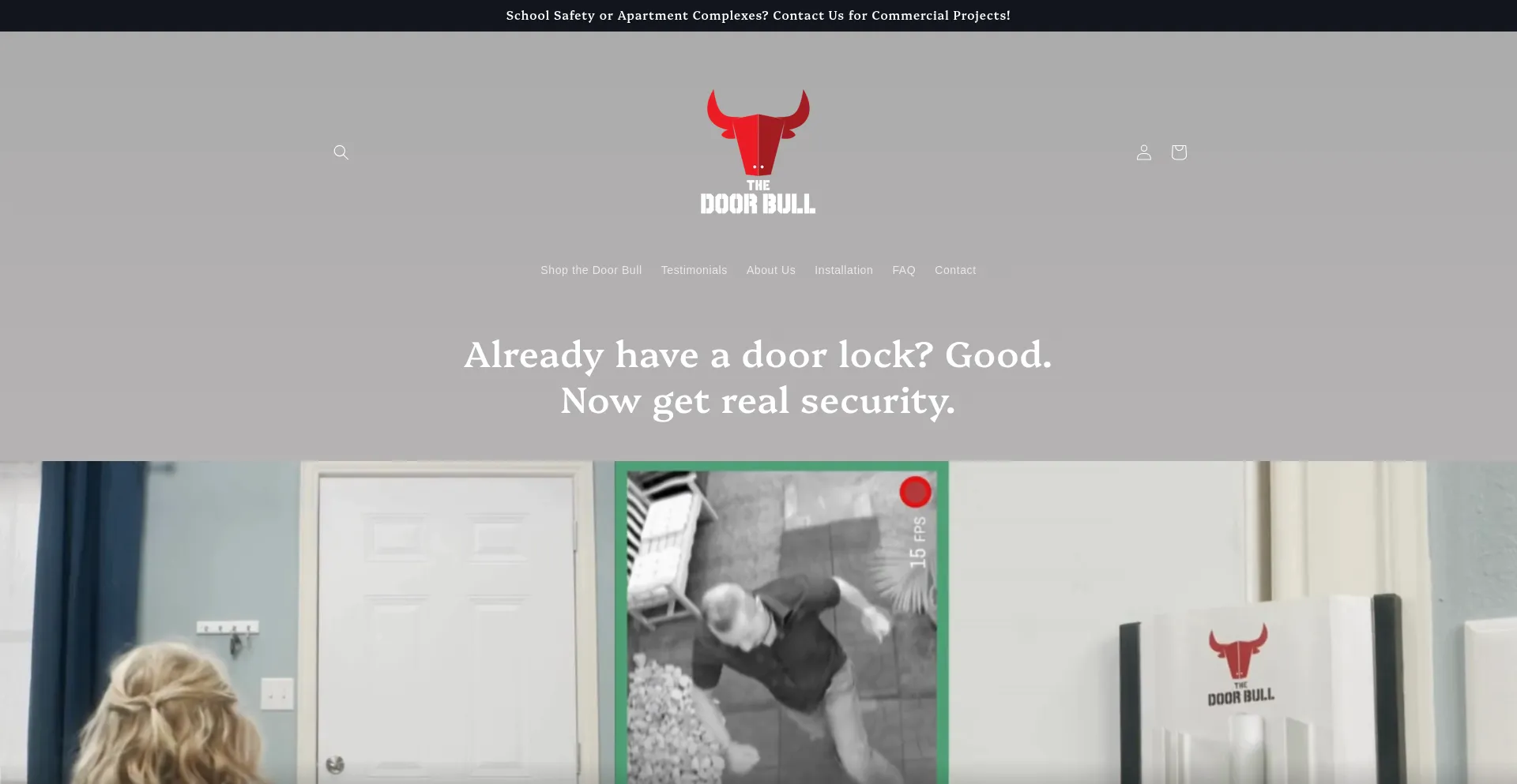 Website screenshot of Thedoorbull.com