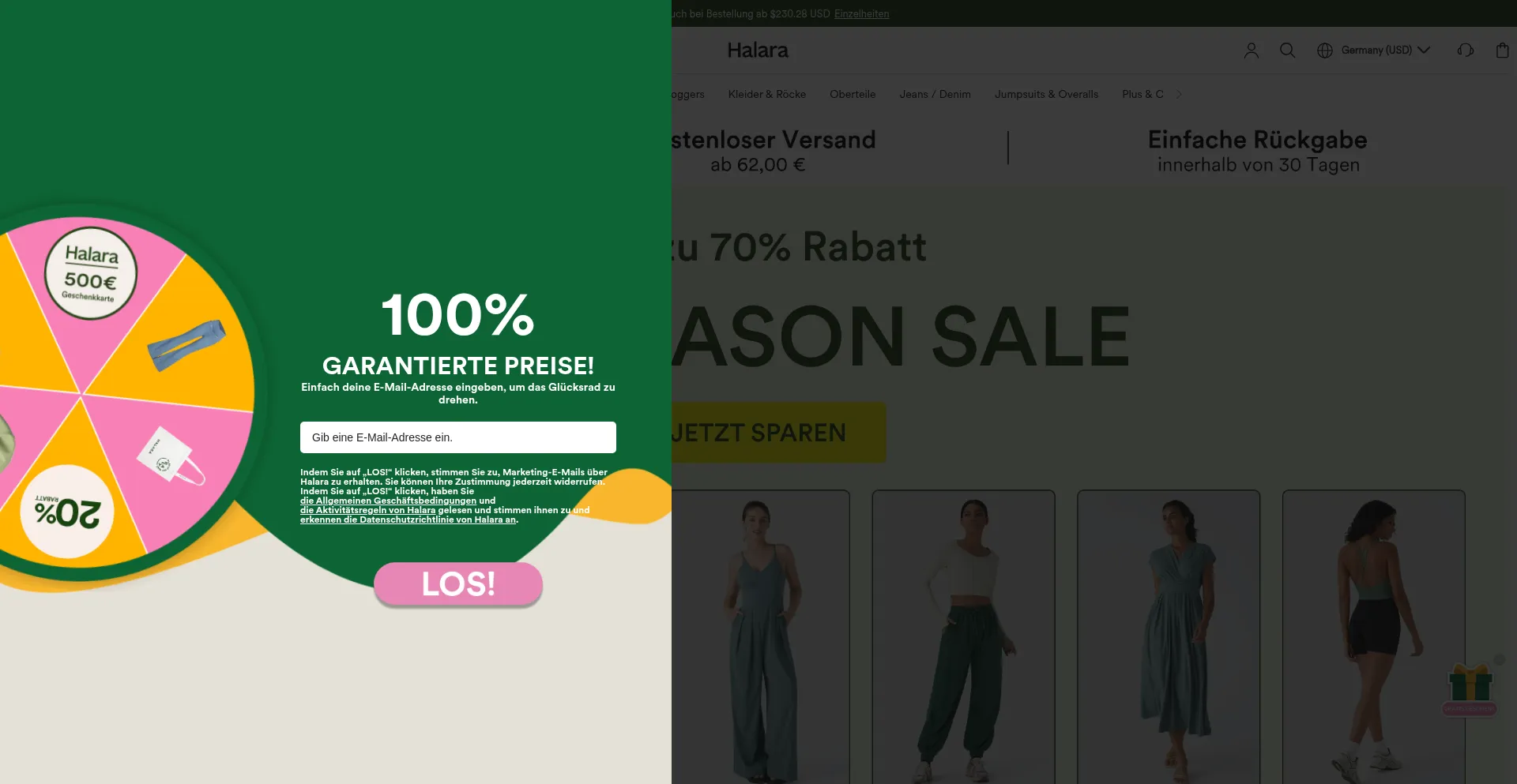 Website screenshot of Thehalara.de