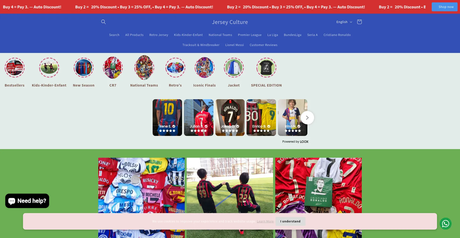 Website screenshot of Thejerseyculture.com