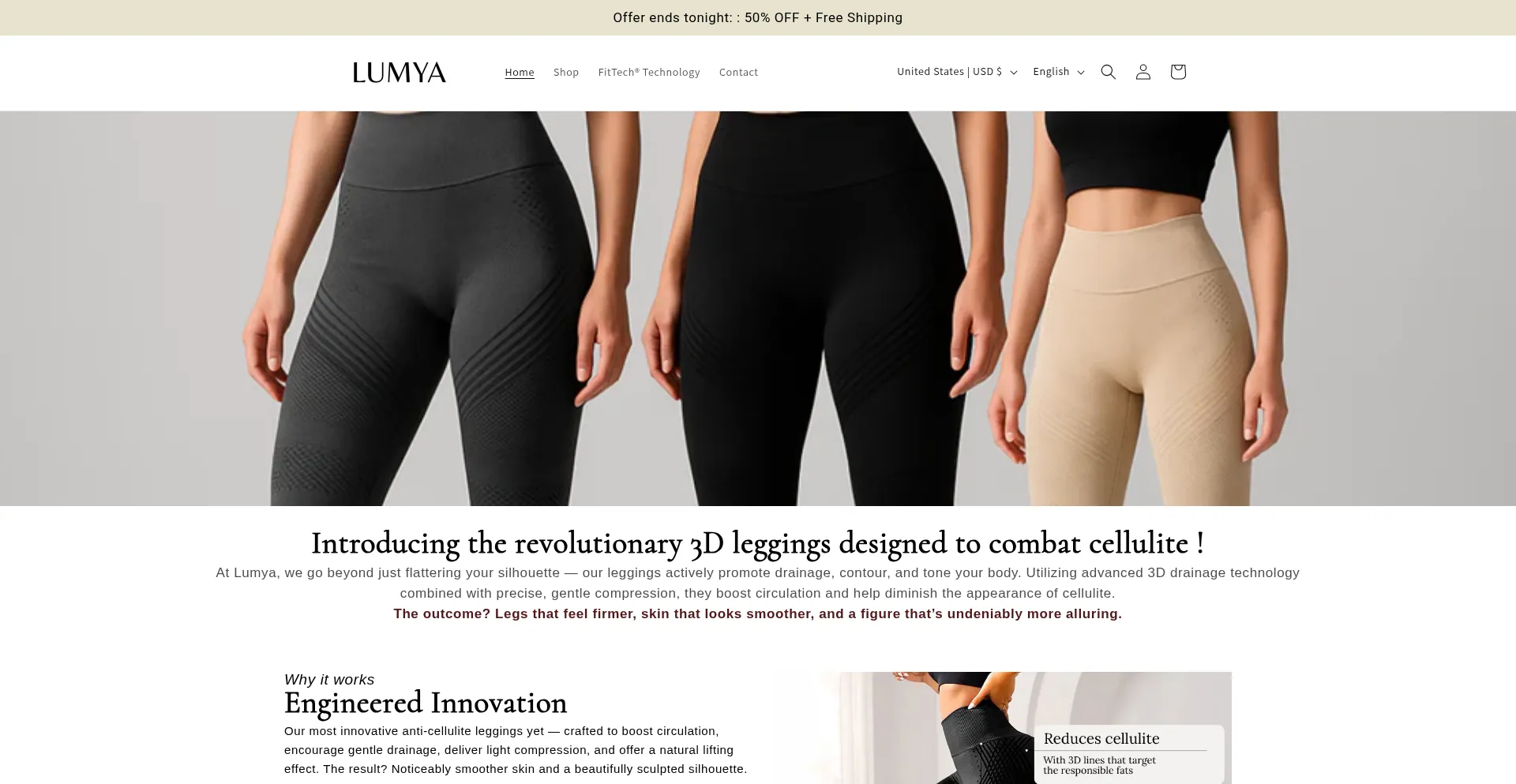 Website screenshot of Thelumya.com