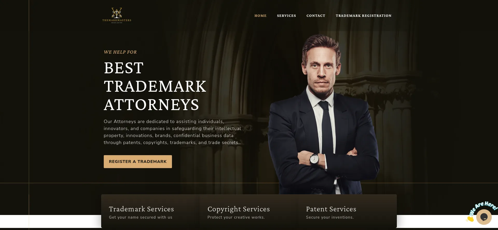 Website screenshot of Themarkmasters.com