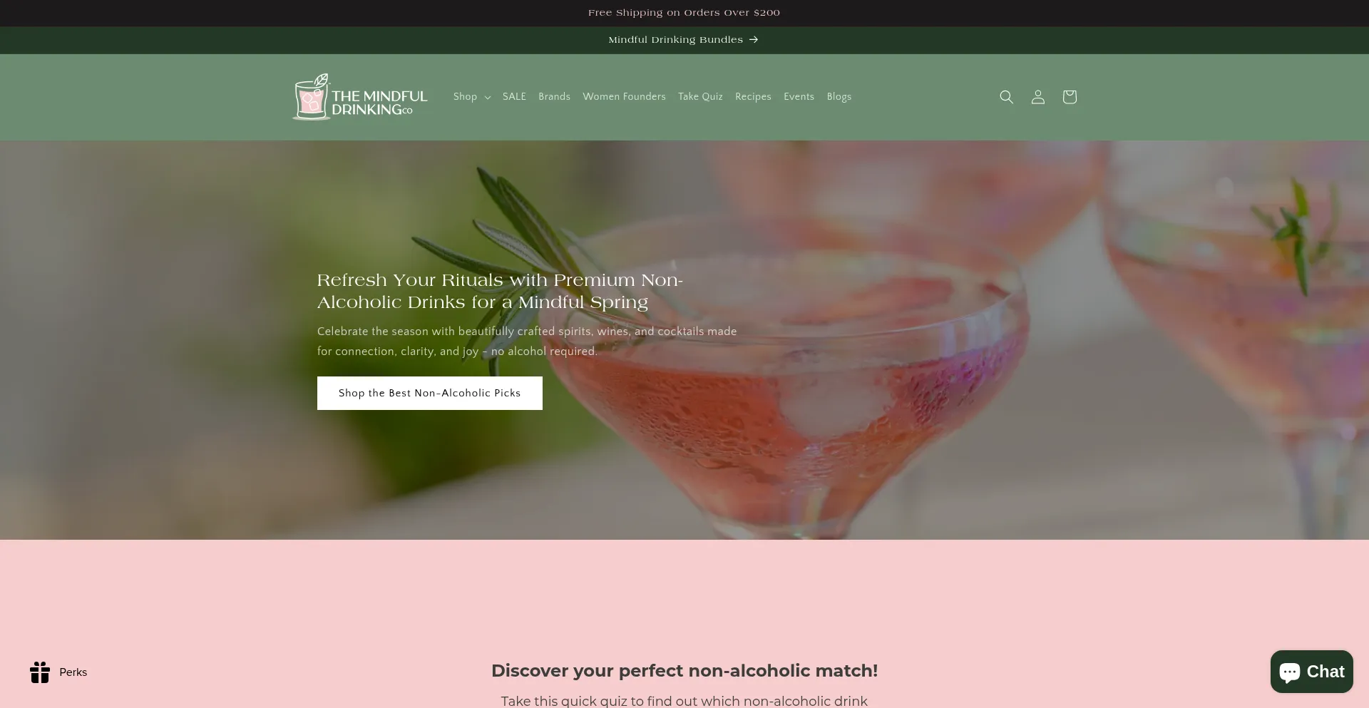 Website screenshot of Themindfuldrinking.com