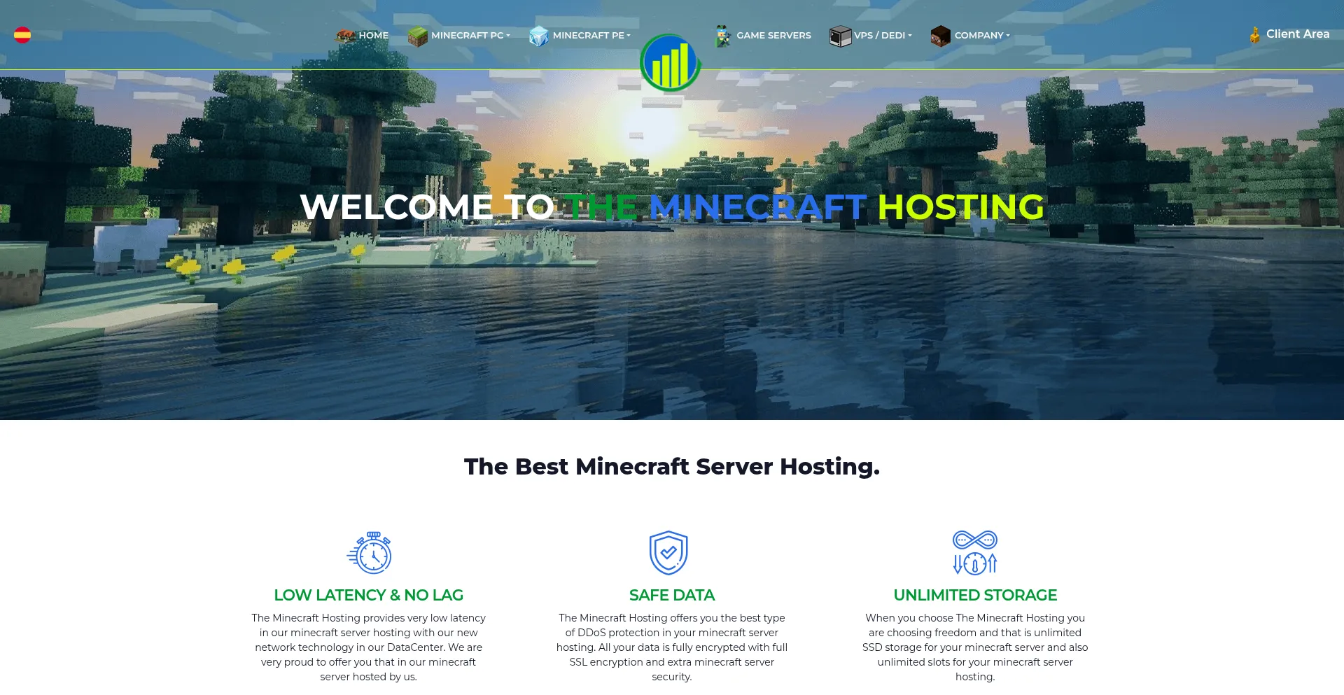 Theminecrafthosting.com Screenshot