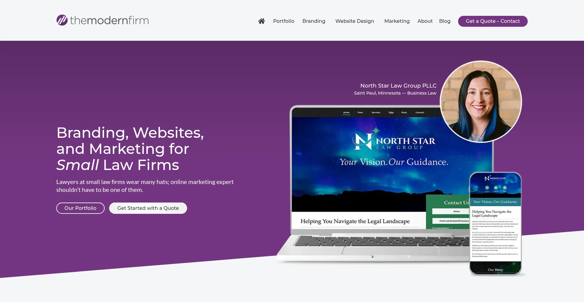 Website screenshot of Themodernfirm.com