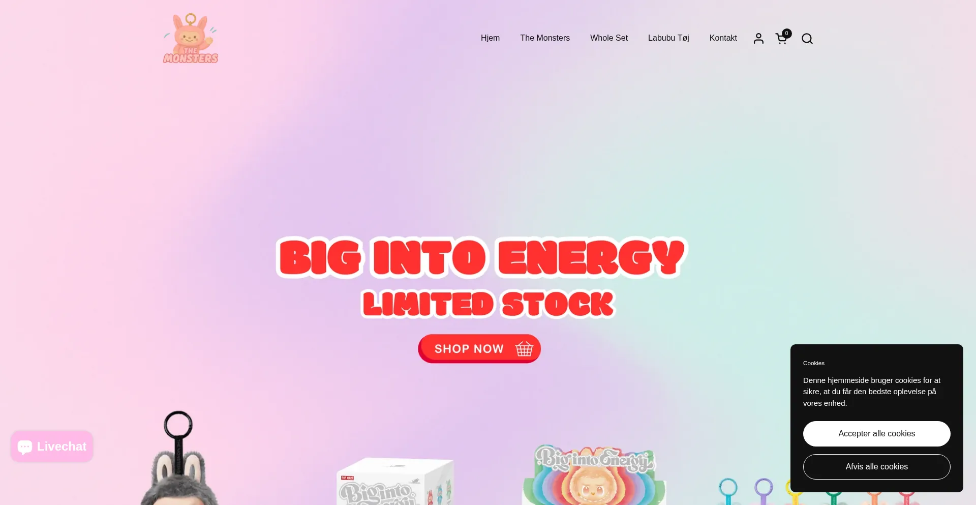 Website screenshot of Themonsterslabubu.com