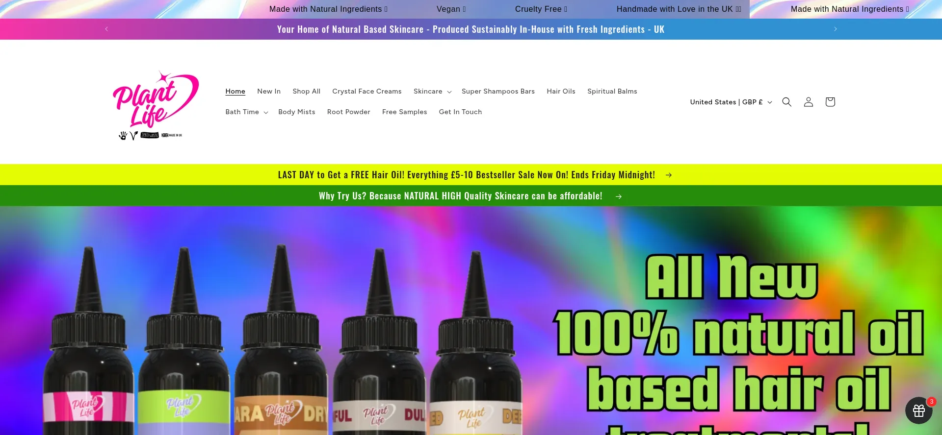 Website screenshot of Theplantlife.co.uk