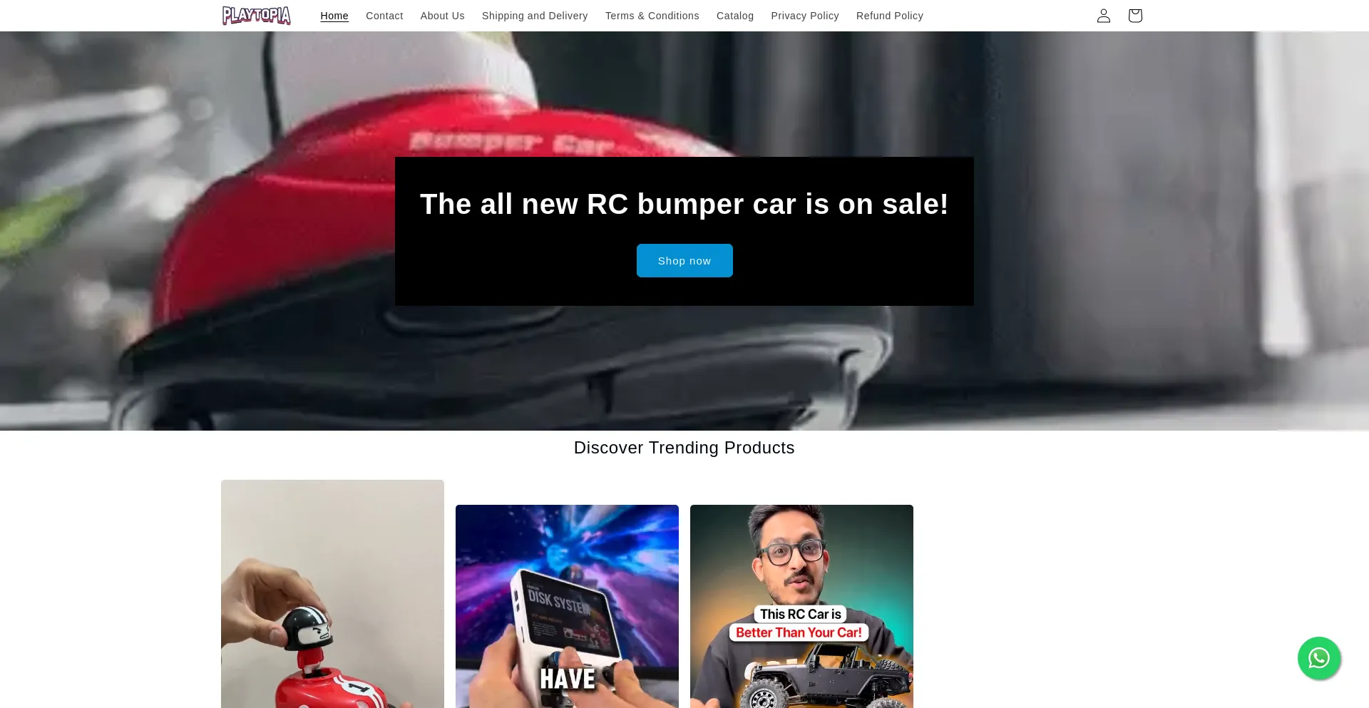 Website screenshot of Theplaytopiaa.com