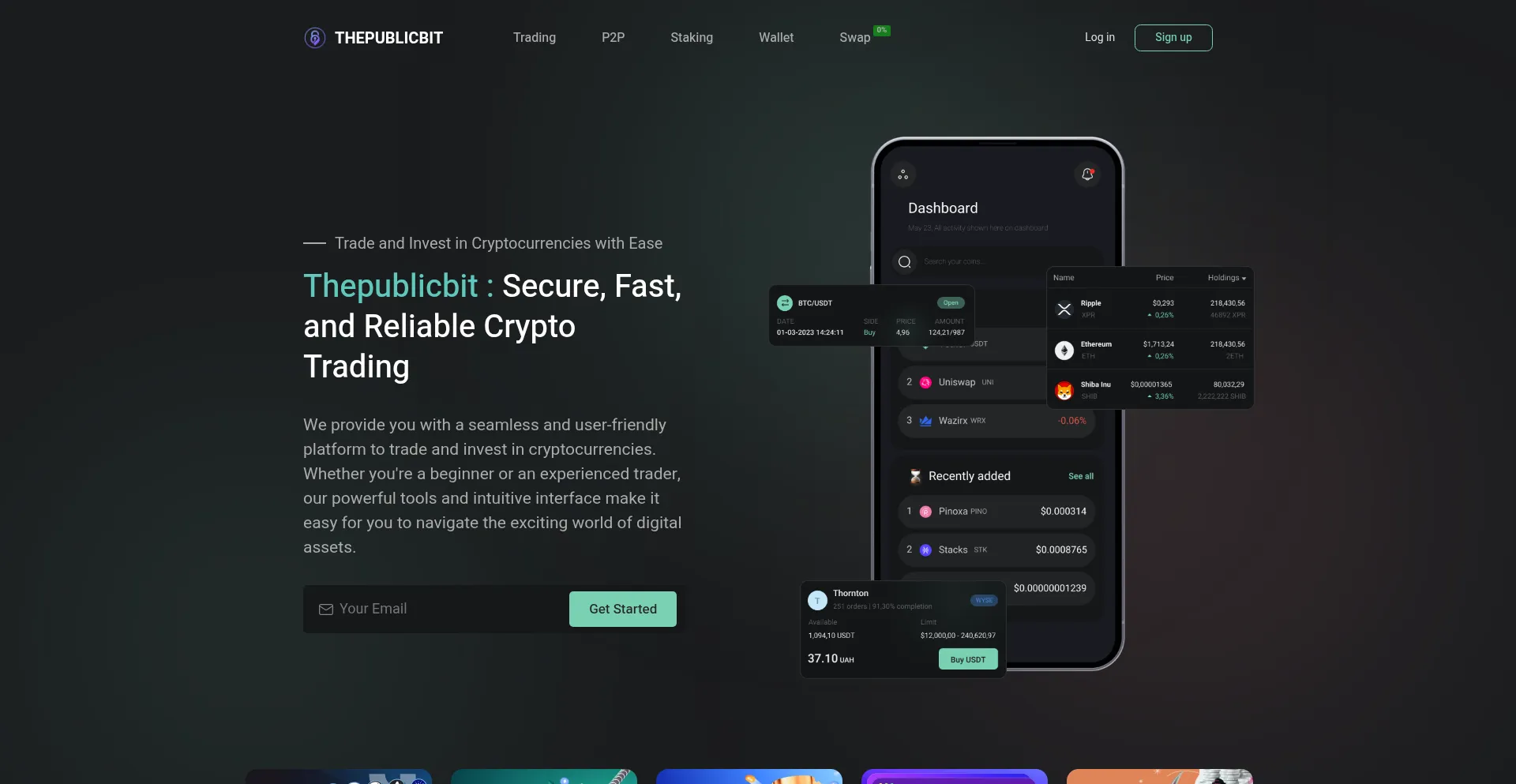 Website screenshot of Thepublicbit.com