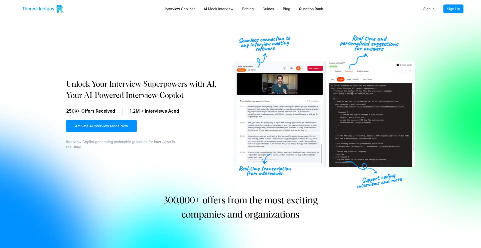 Website screenshot of Theresidentguy.com
