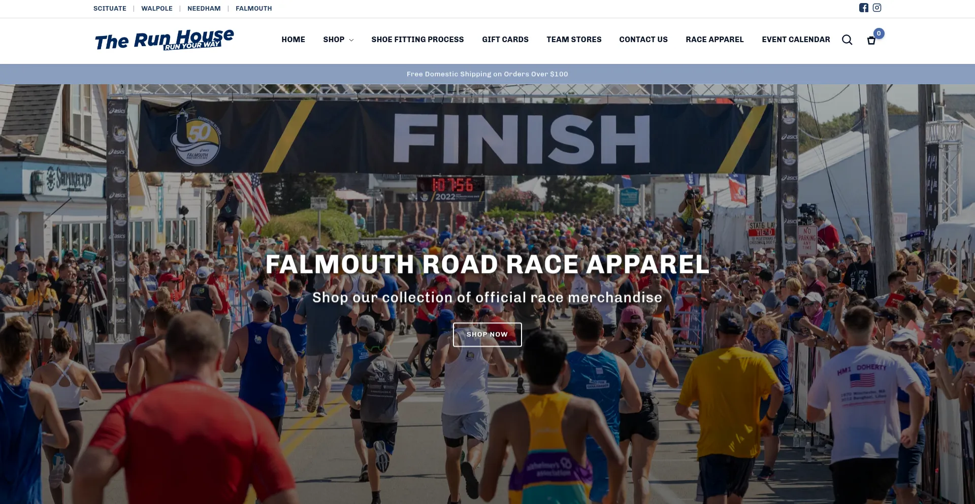 Website screenshot of Therunhouse.com