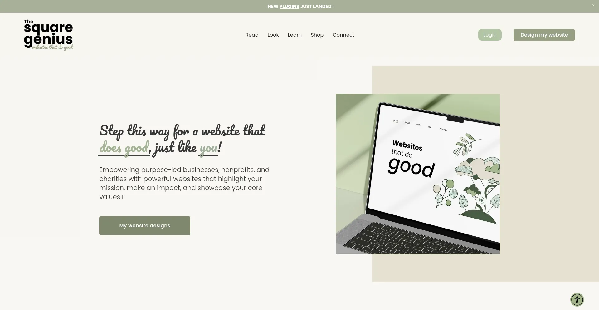 Website screenshot of Thesquaregenius.com