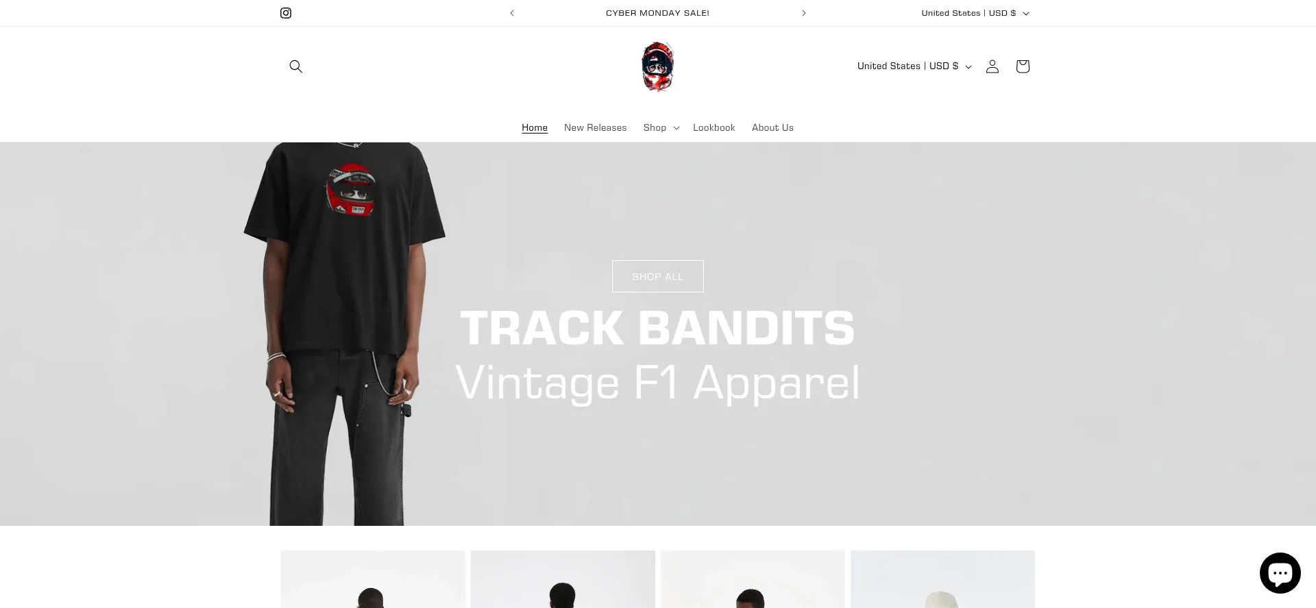 Website screenshot of Thetrackbandits.com