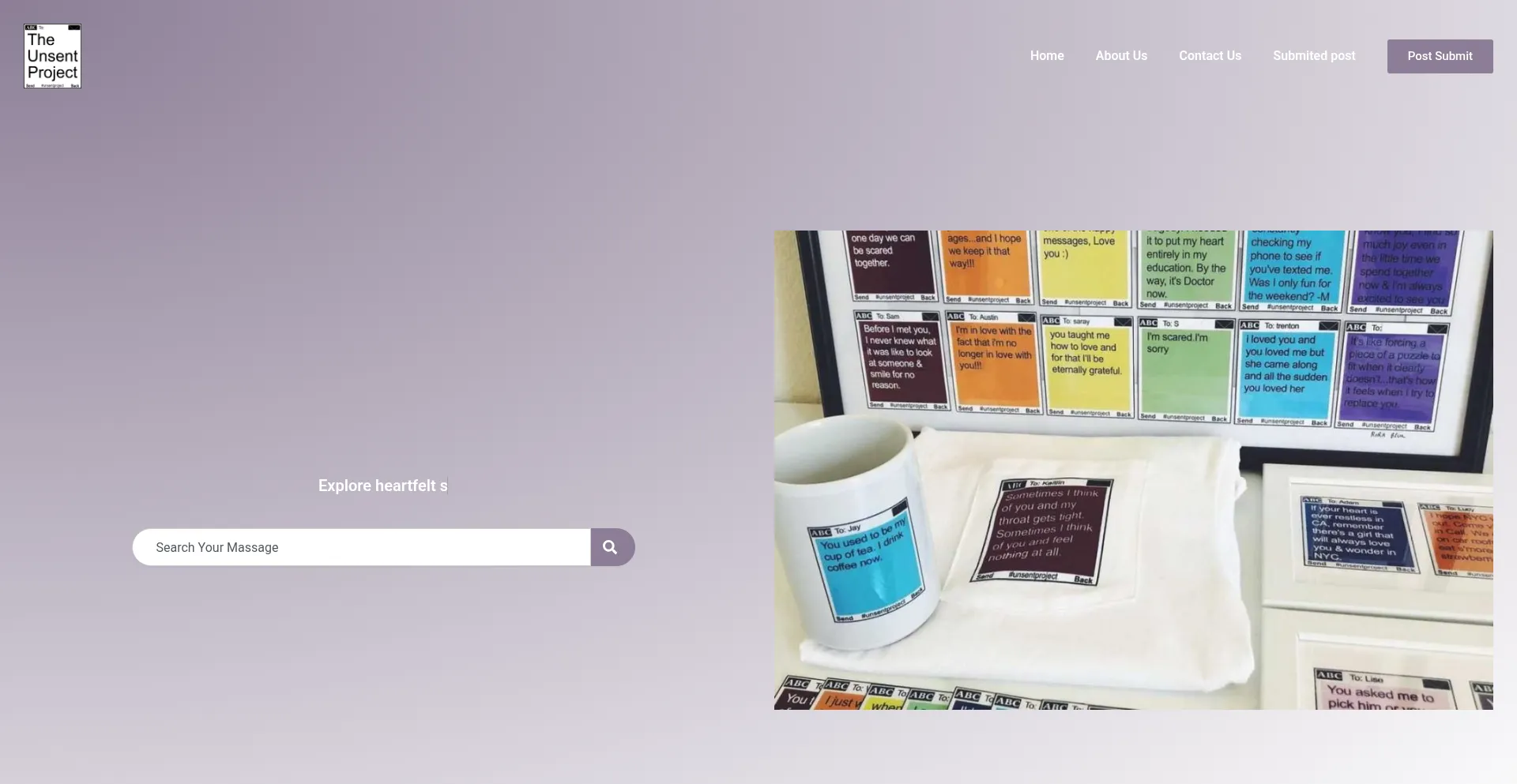 Theunsentproject.info Screenshot