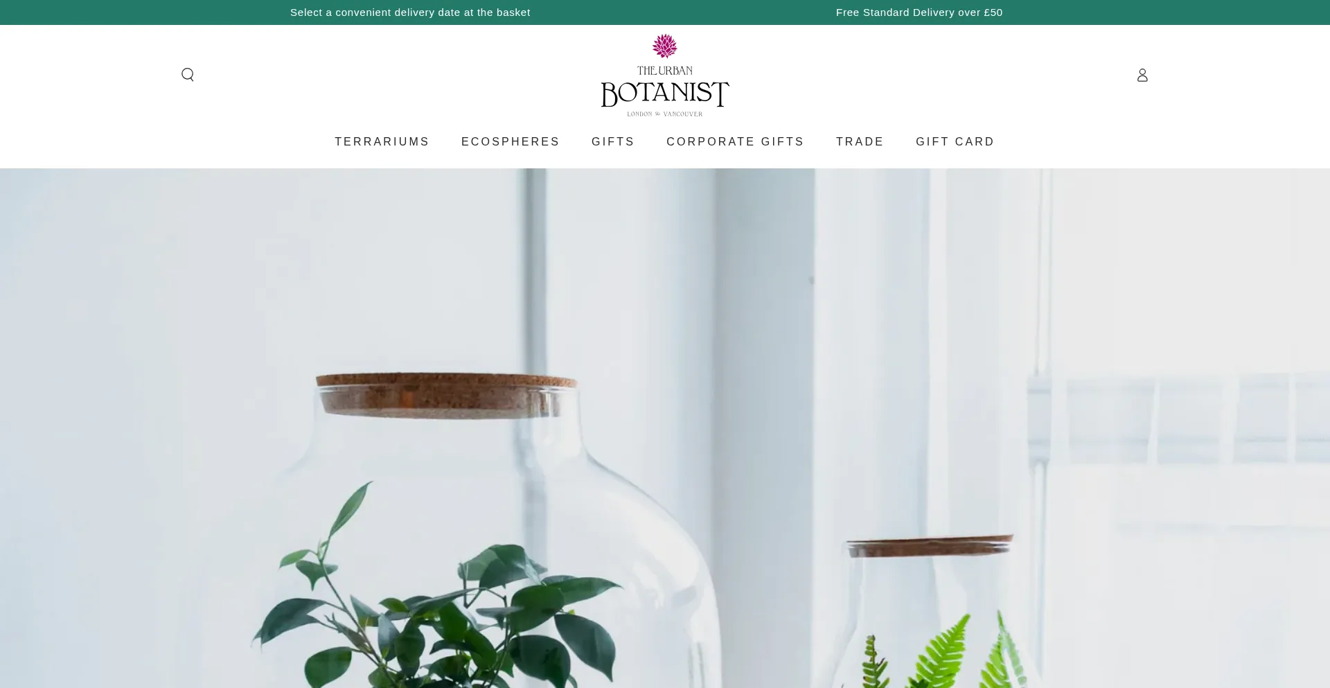 Website screenshot of Theurbanbotanist.co.uk