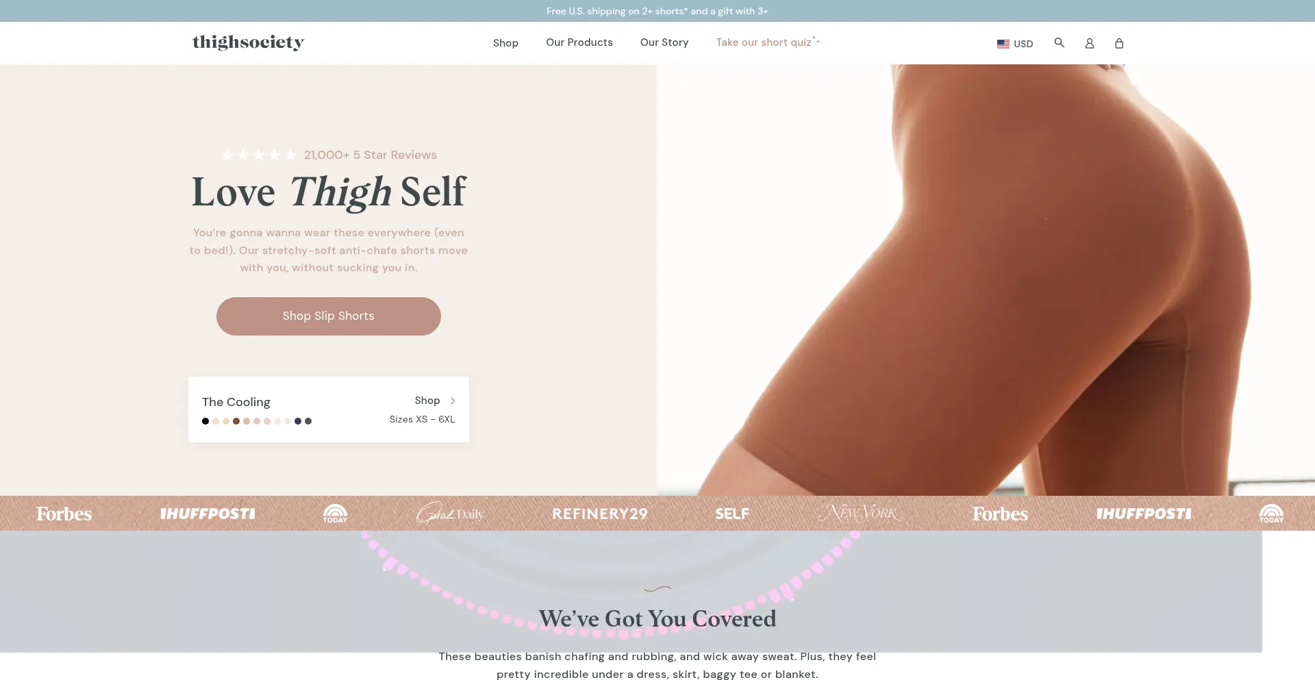 Thighsociety.com Screenshot
