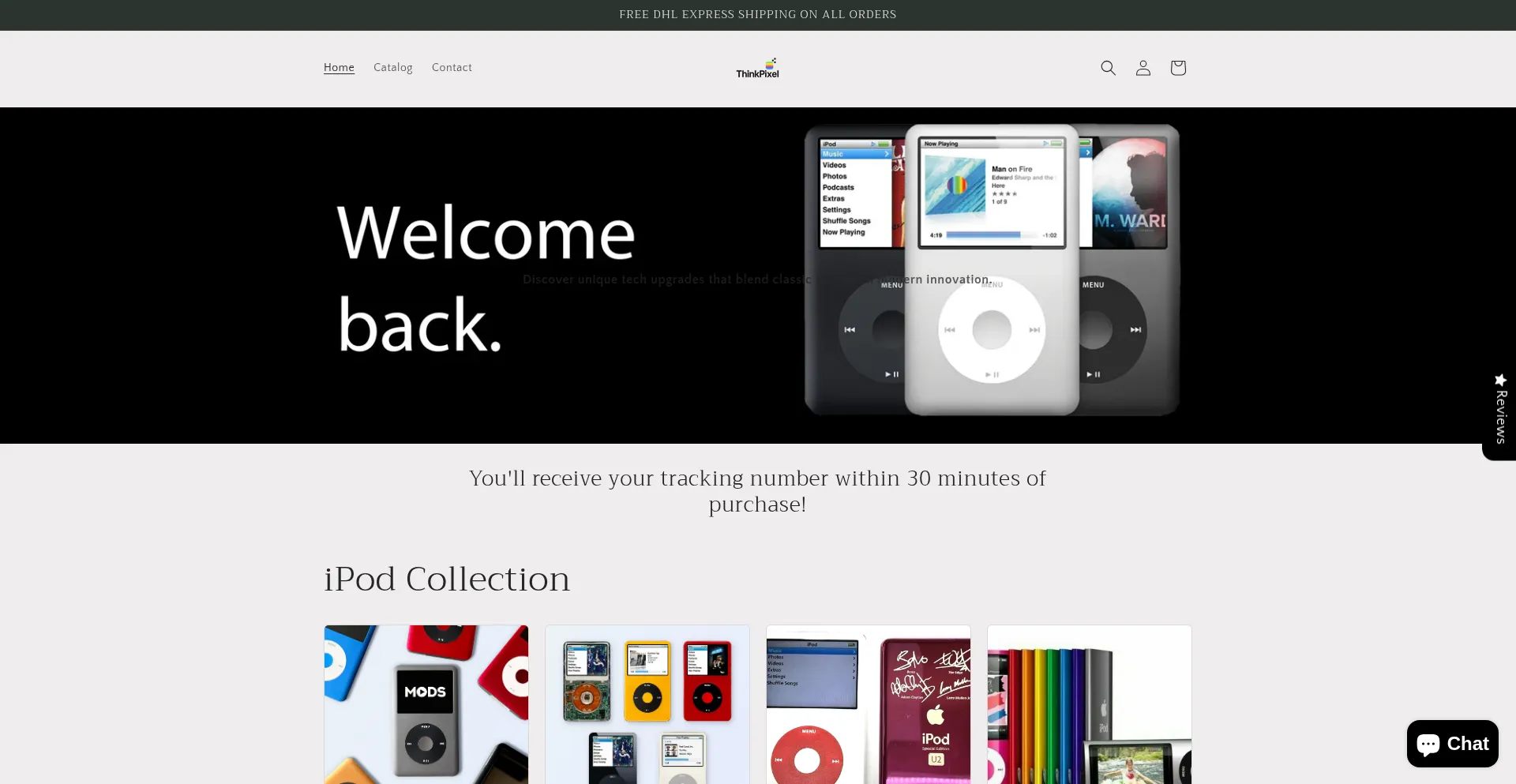 Website screenshot of Thinkpixel.store