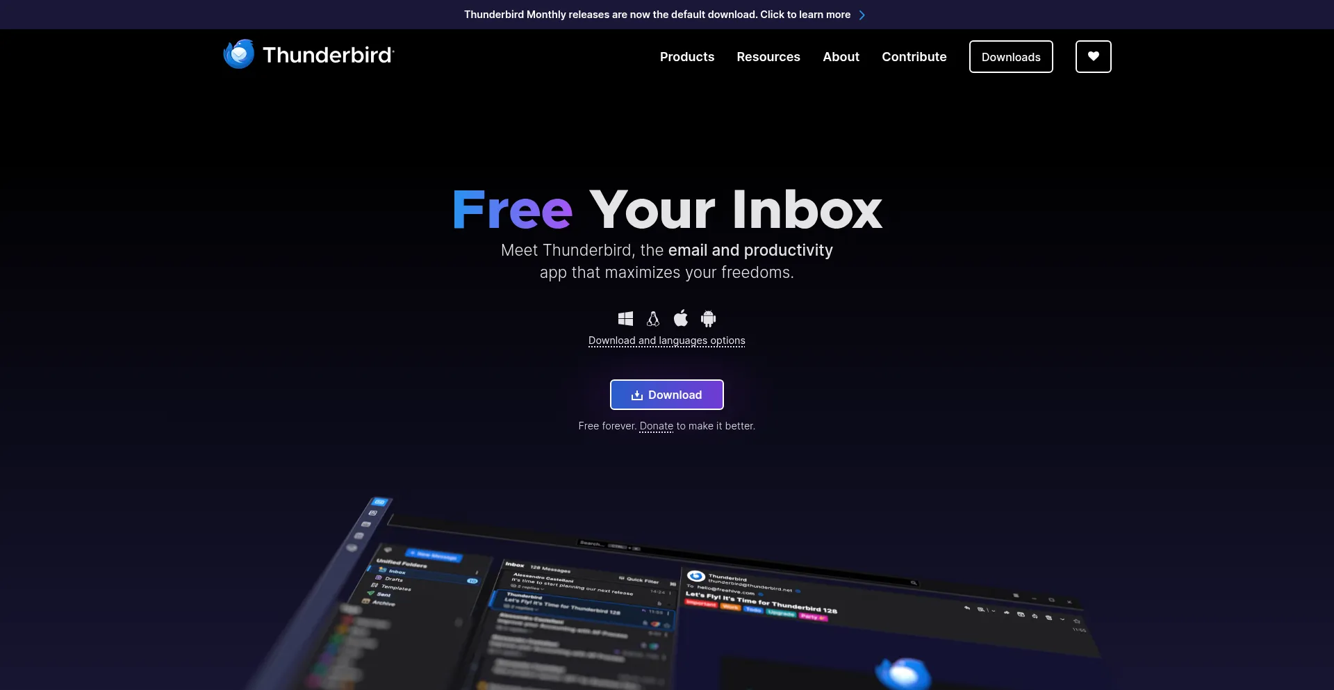 Thunderbird.net Screenshot