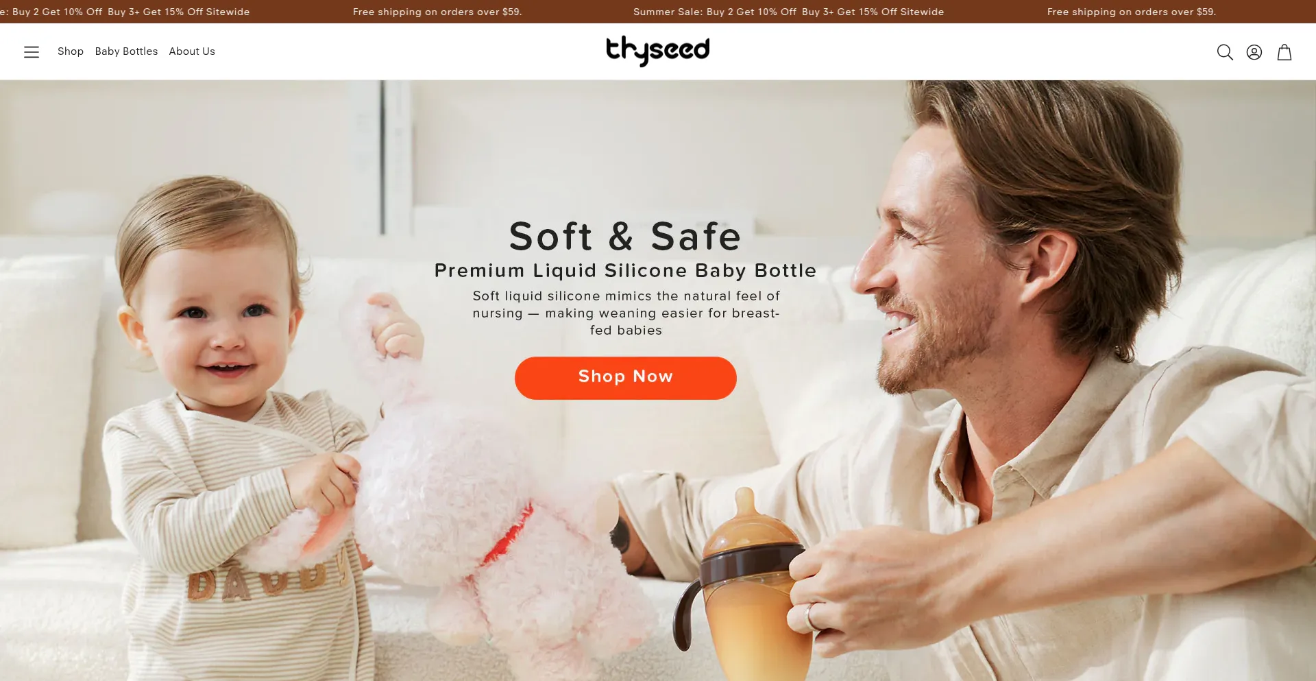 Website screenshot of Thyseed.com