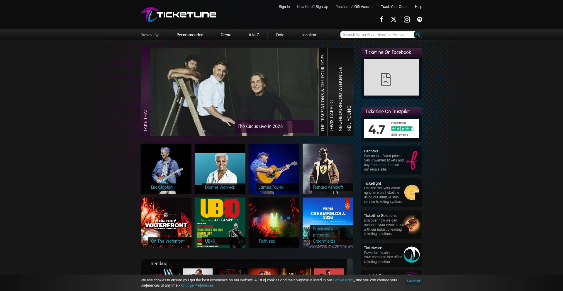 Ticketline.co.uk: Ist die Seite sicher? (Vertrauen 79/100)