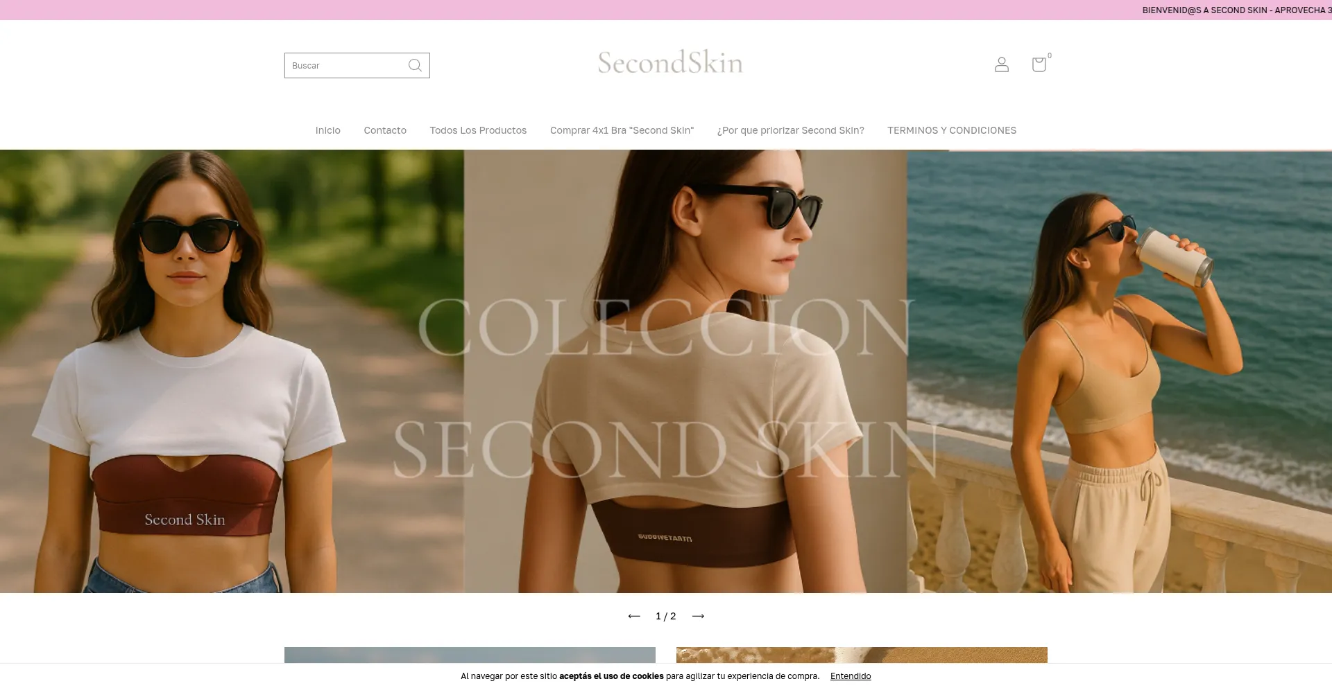 Website screenshot of Tiendadediosas.mitiendanube.com