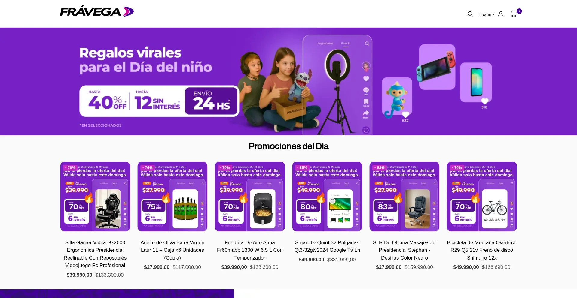 Tiendasfravega.com Screenshot