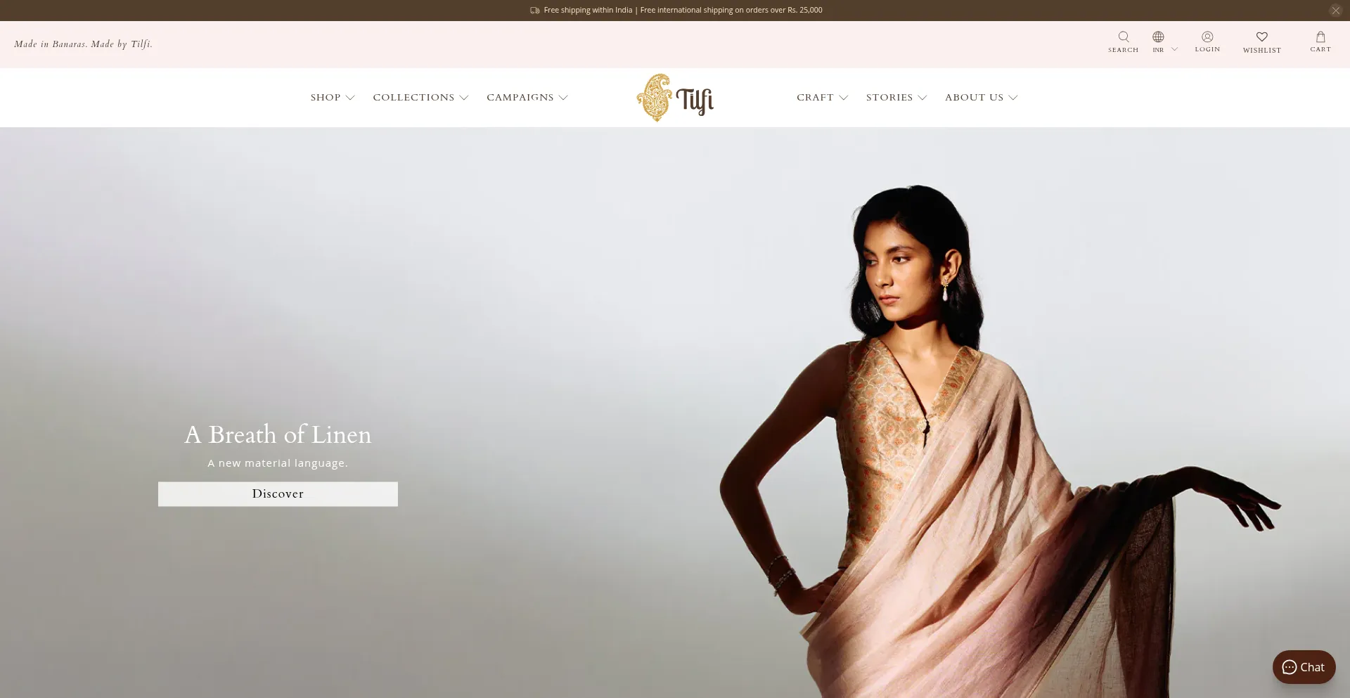 Website screenshot of Tilfi.com