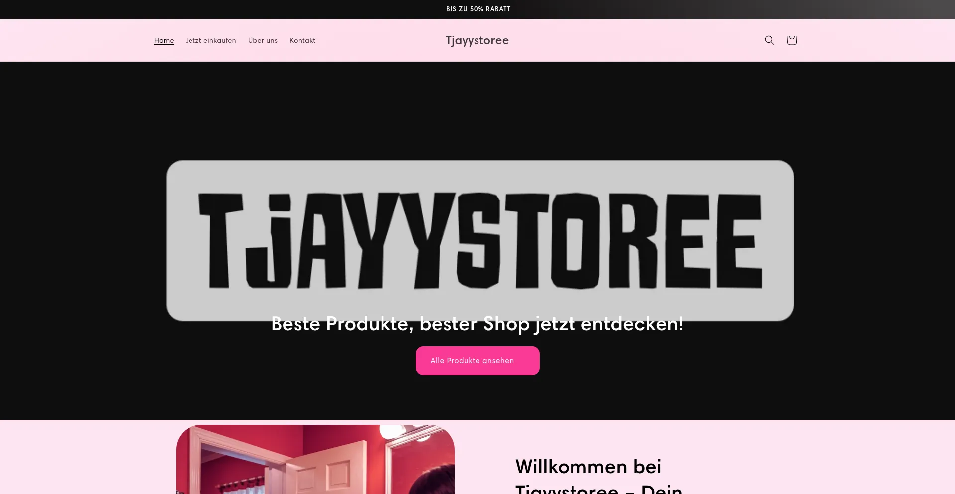 Website screenshot of Tjayystoree.com