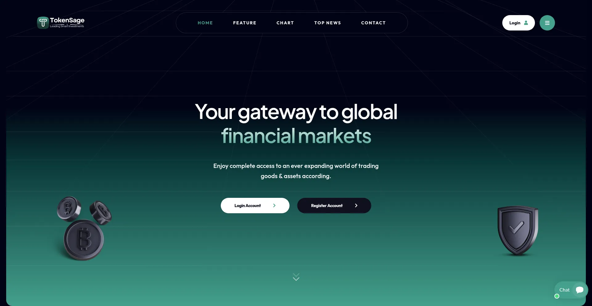 Website screenshot of Tokensagecapitals.com