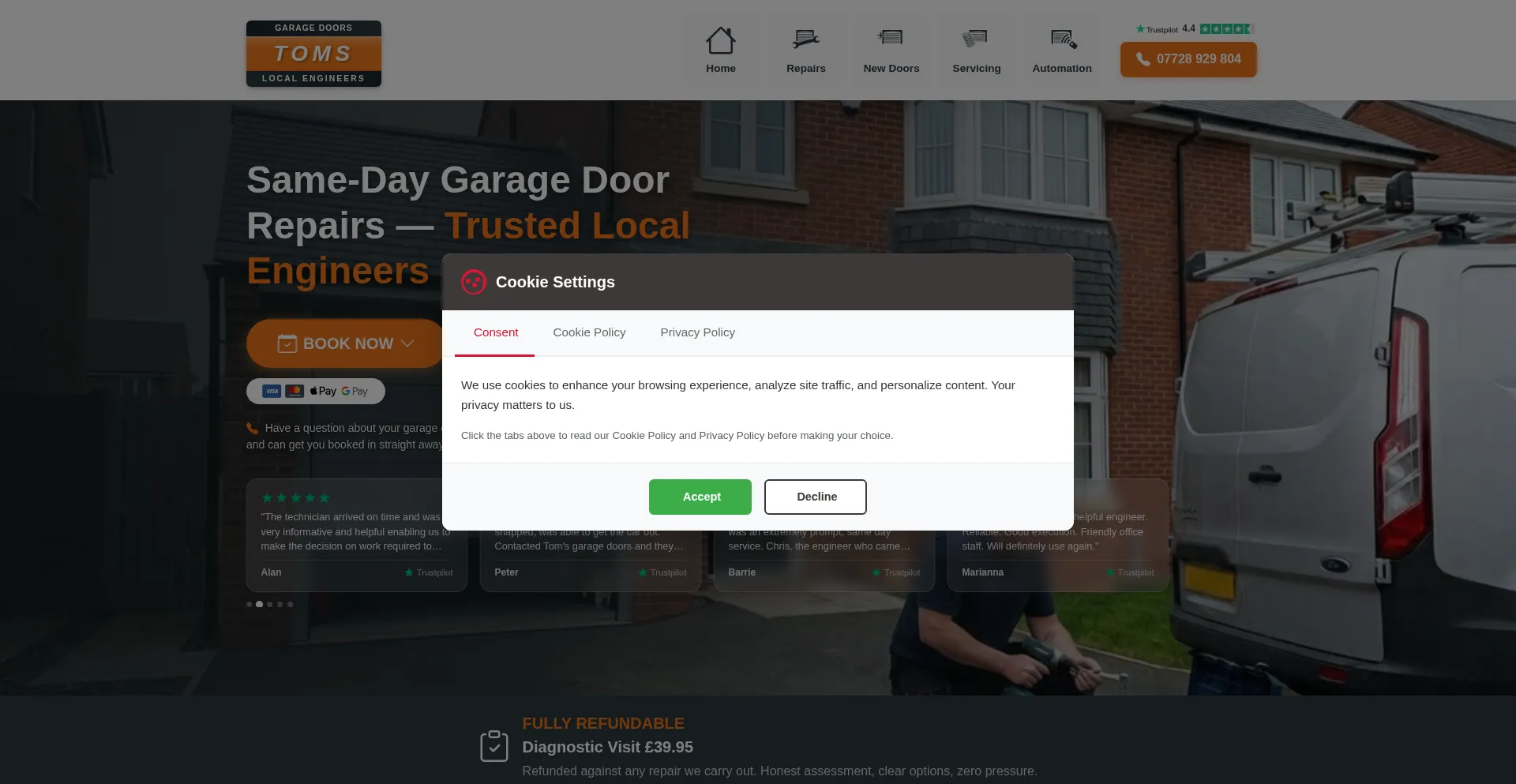 Tomsgaragedoors.co.uk