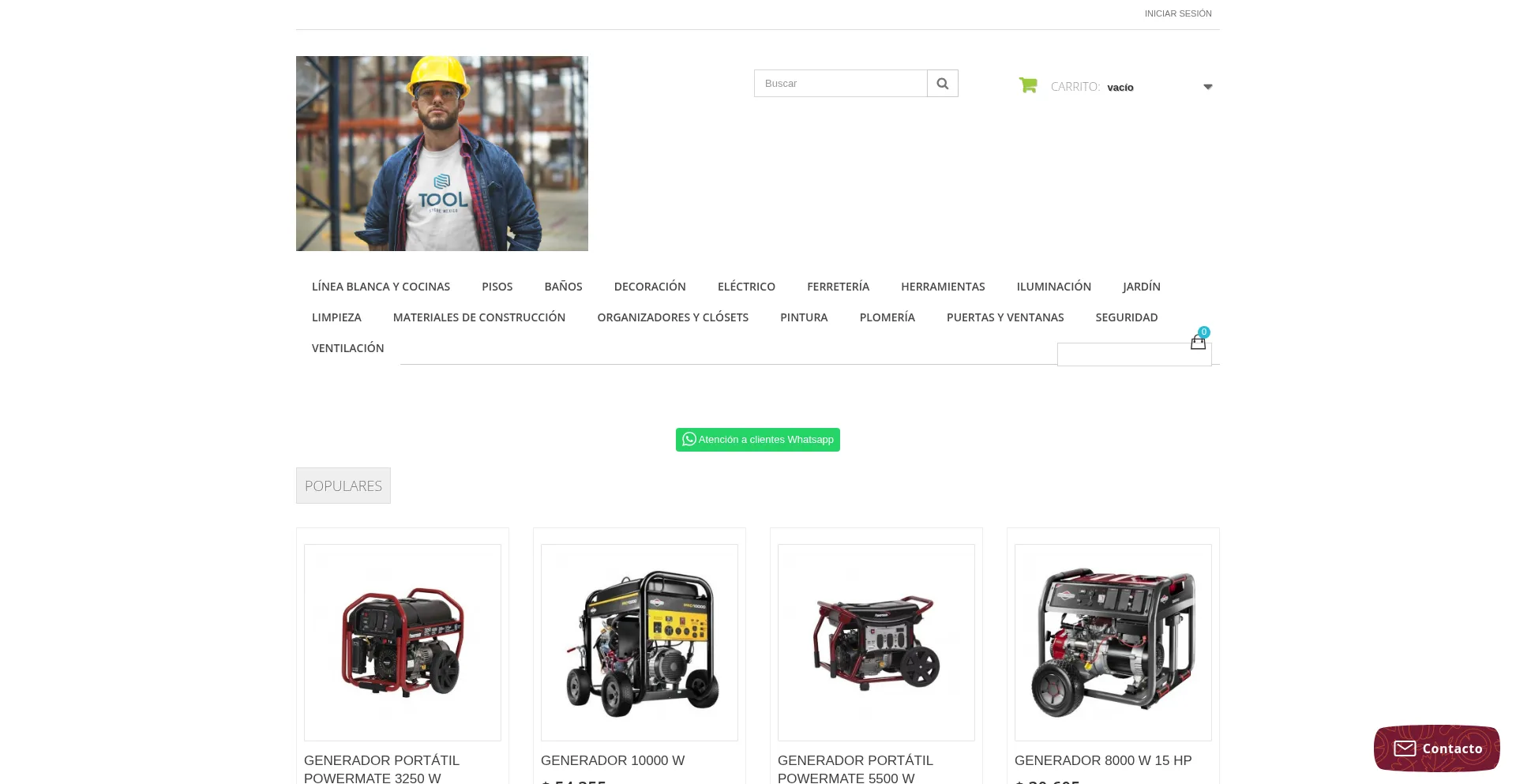 Website screenshot of Toolstoremexico.com.mx