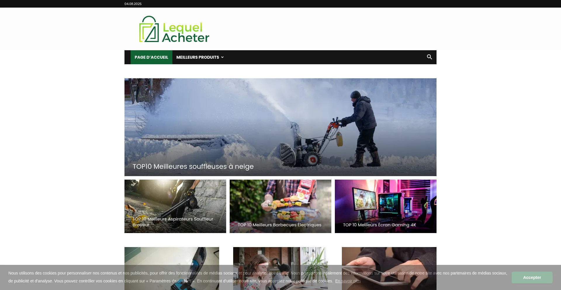 Website screenshot of Top.lequelacheter.com