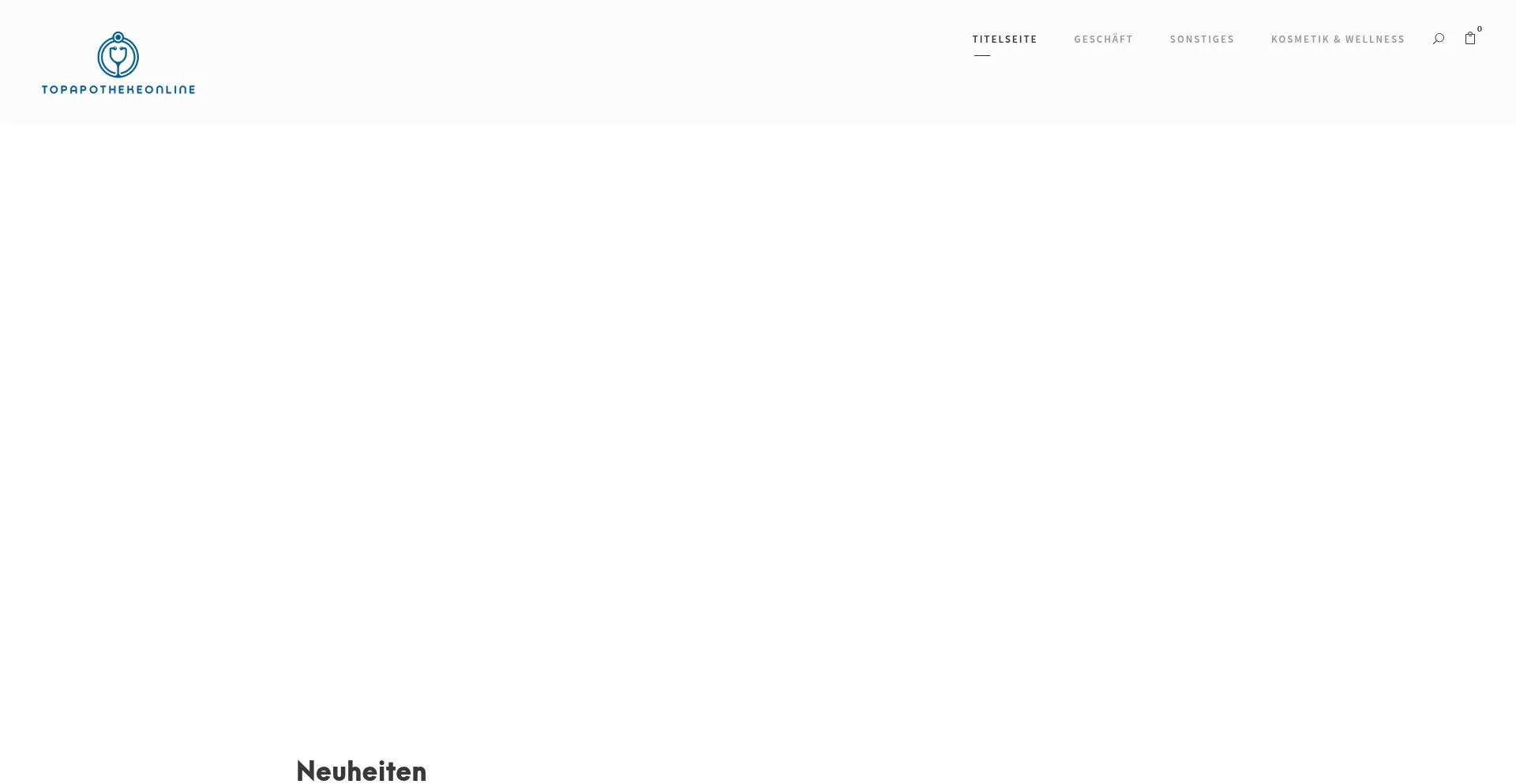 Website screenshot of Topapothekeonline.com