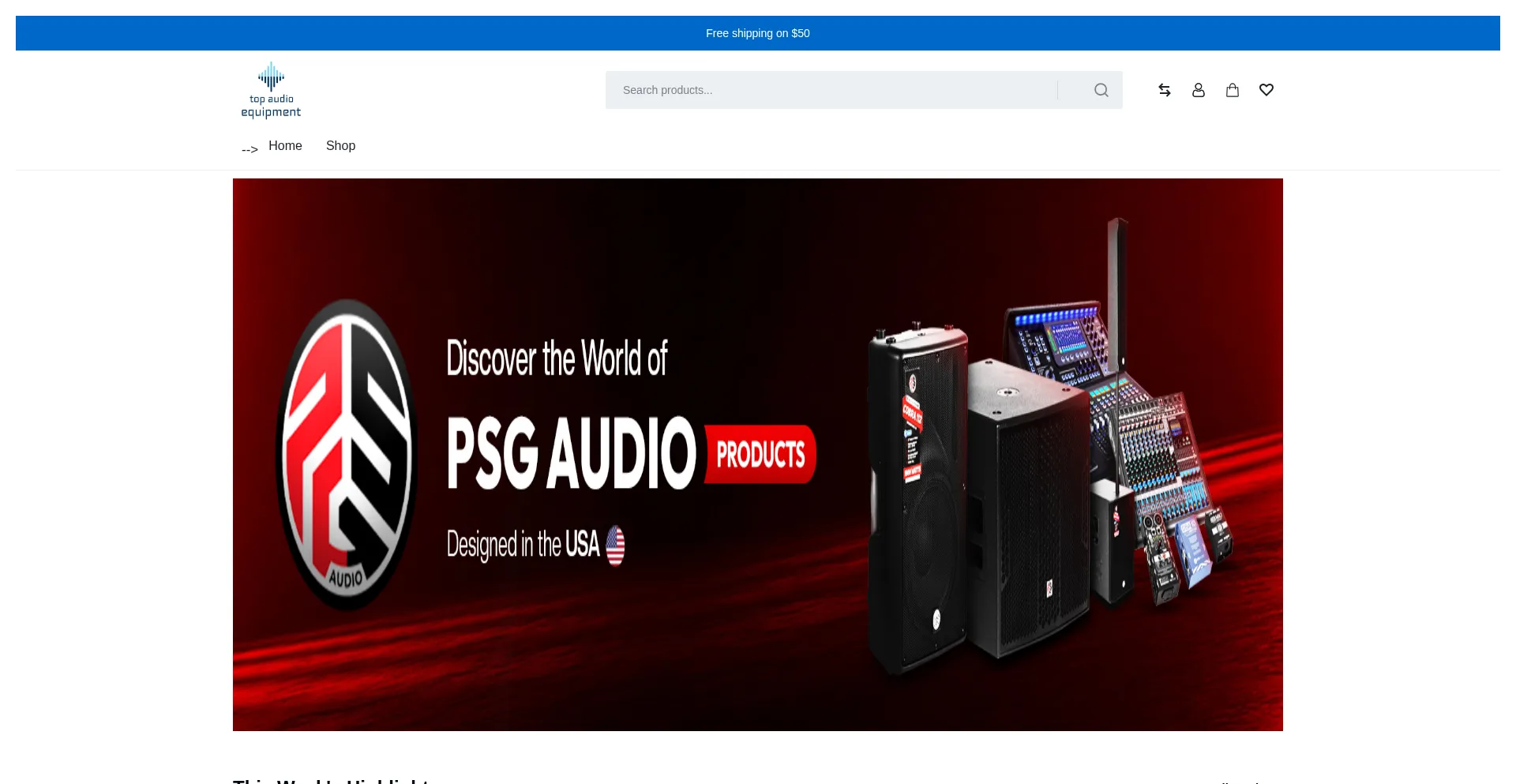 Topaudioequipment.com Screenshot