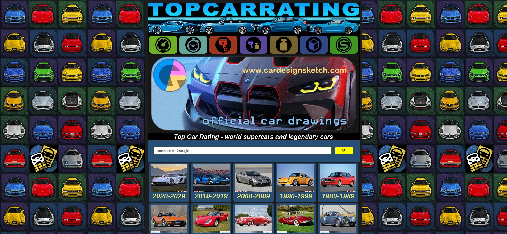 Website screenshot of Topcarrating.com