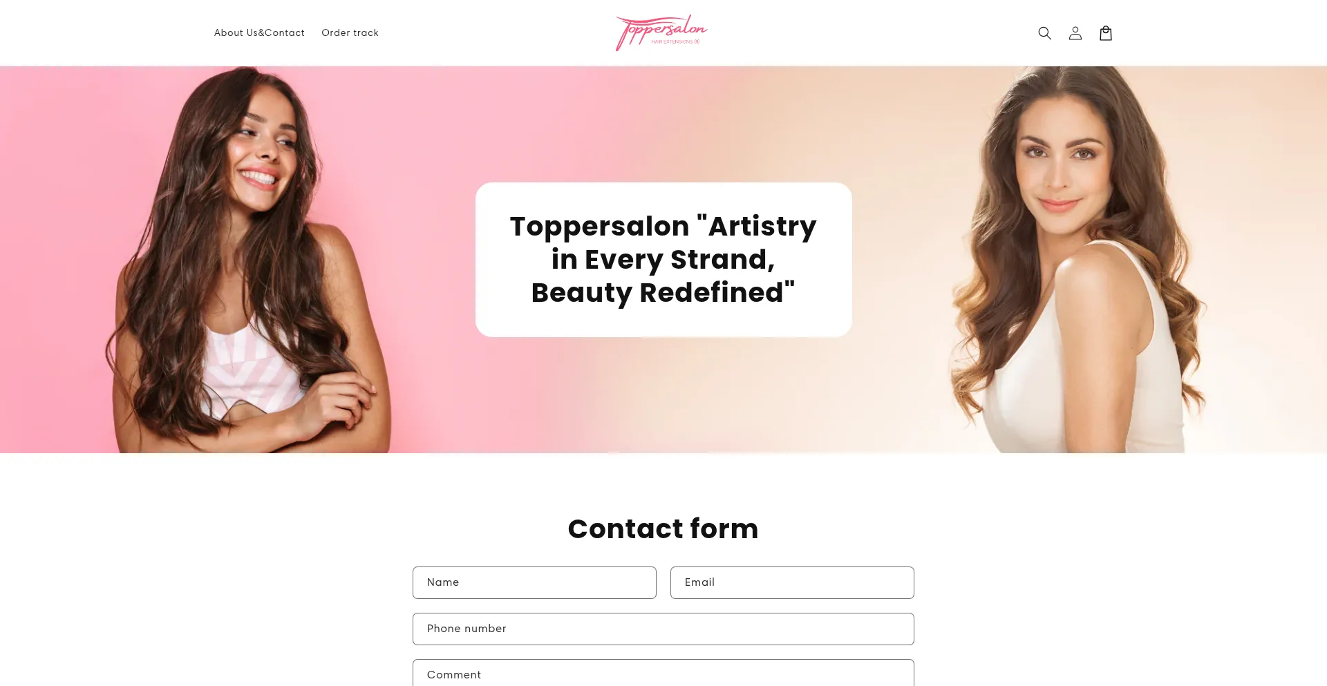 Website screenshot of Toppersalon.com