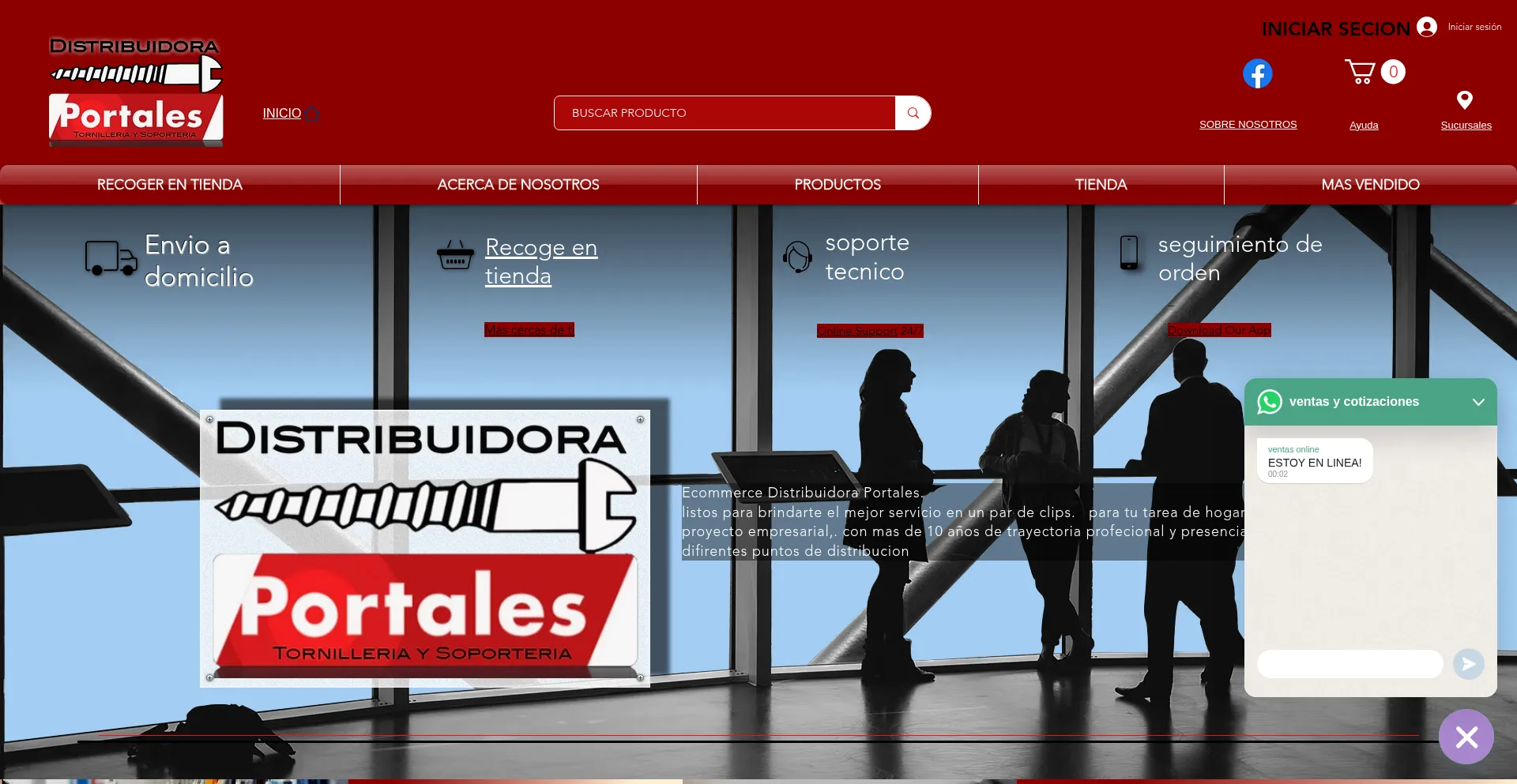 Website screenshot of Tornillosportales.com