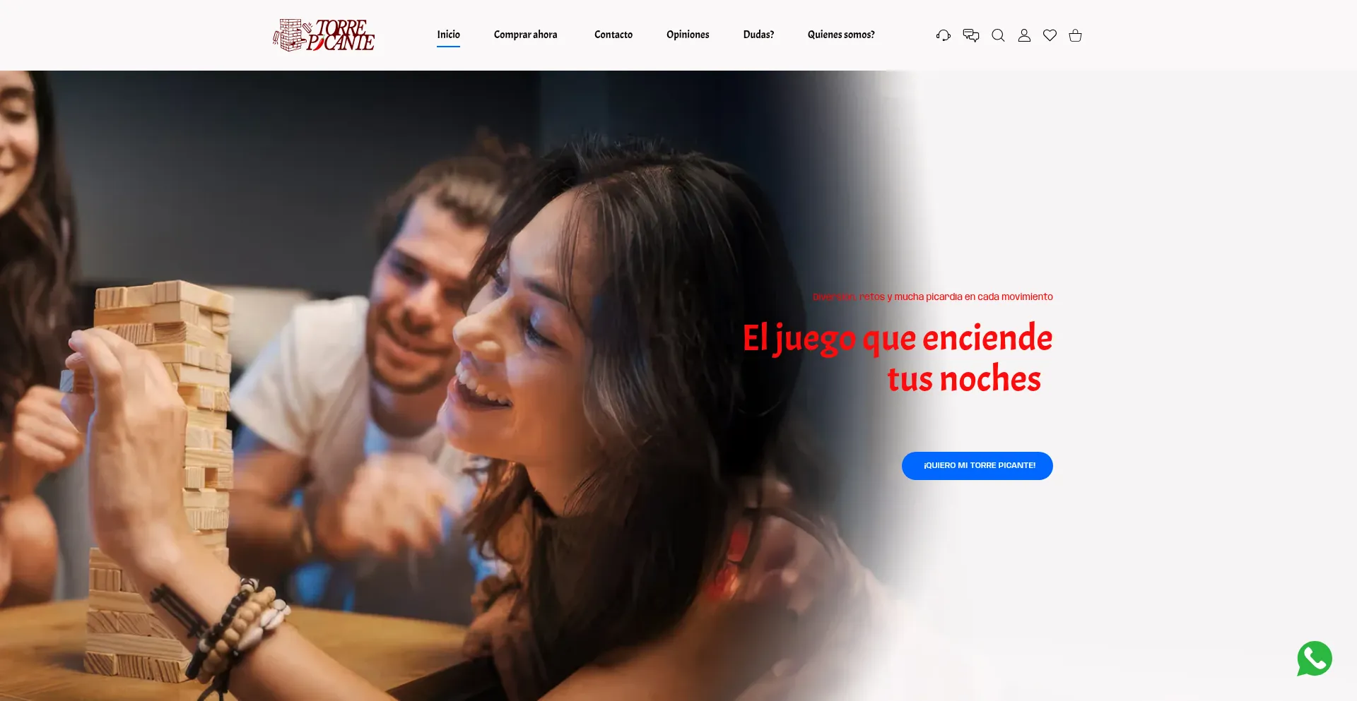 Website screenshot of Torrepicante.com
