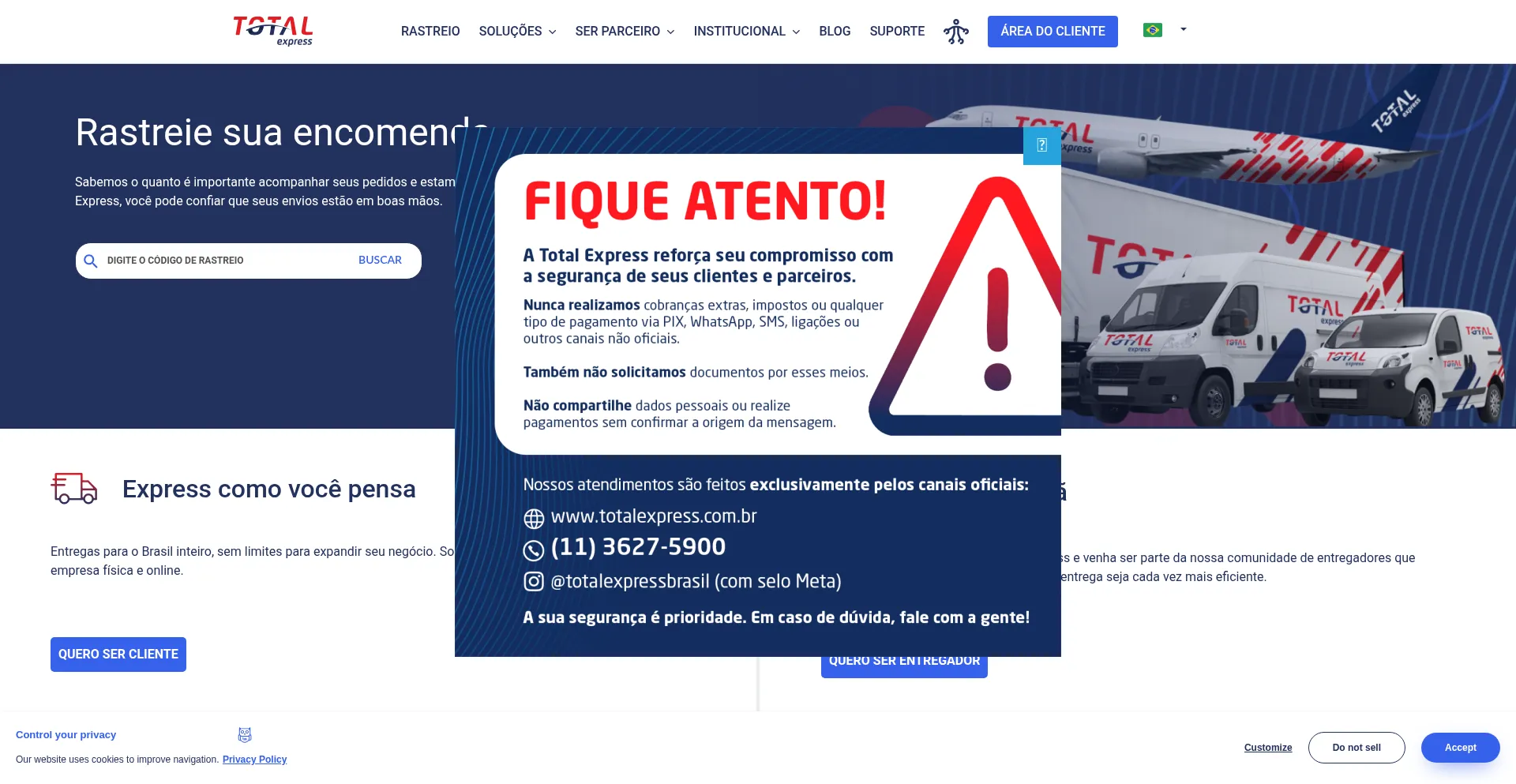 Ist Totalexpress.com.br sicher und vertrauenswürdig?