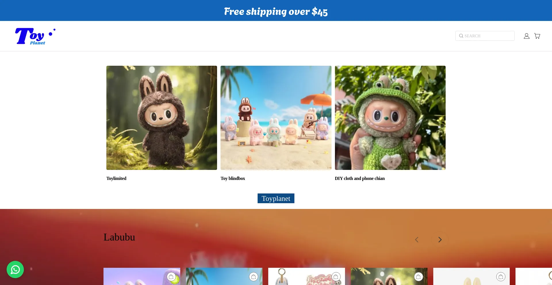 Website screenshot of Toyplanet001.shopssea.com