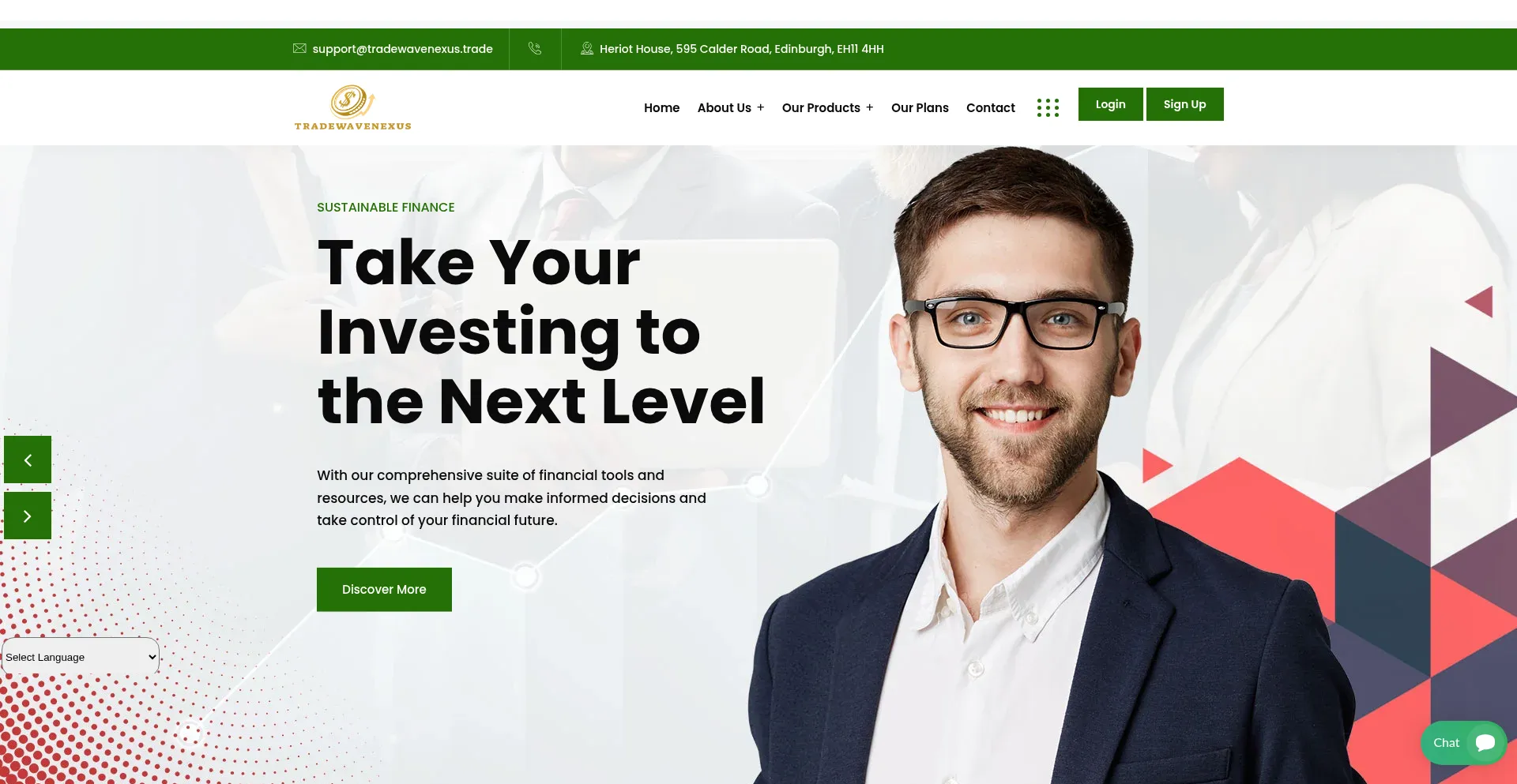 Website screenshot of Tradewavenexus.trade