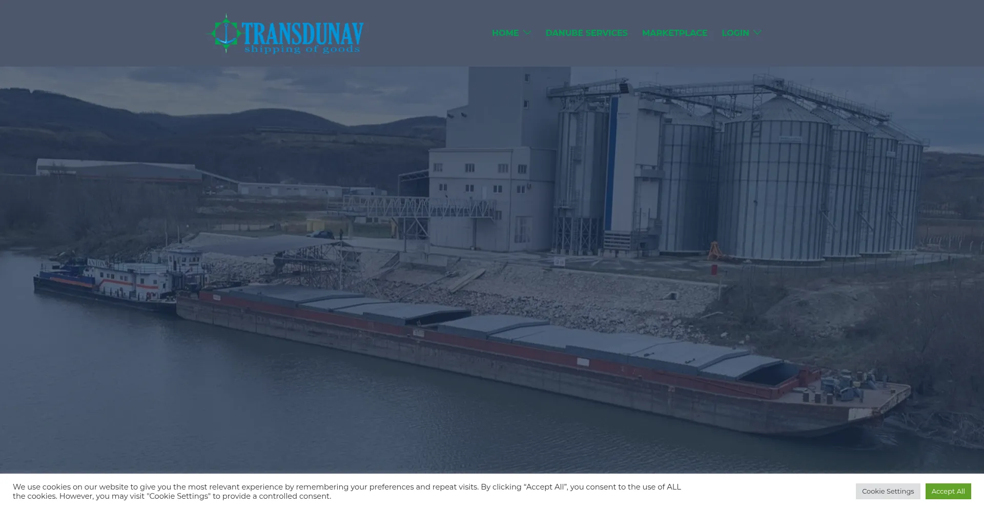 Website screenshot of Transdunav.eu